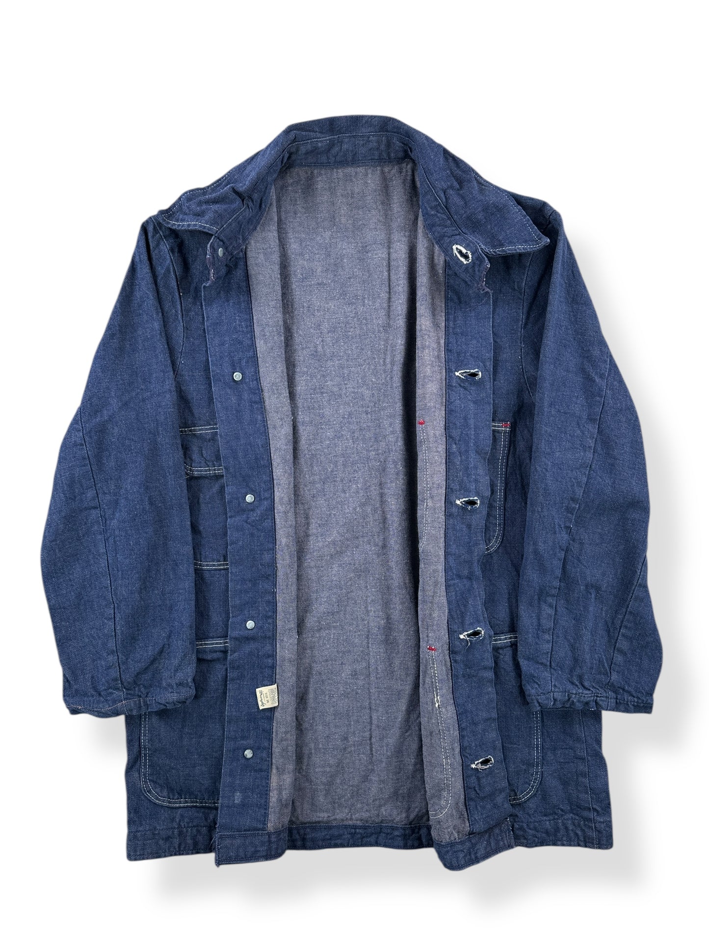 Inside of Vintage Wrangler Unlined Denim Chore Cost SZ 38