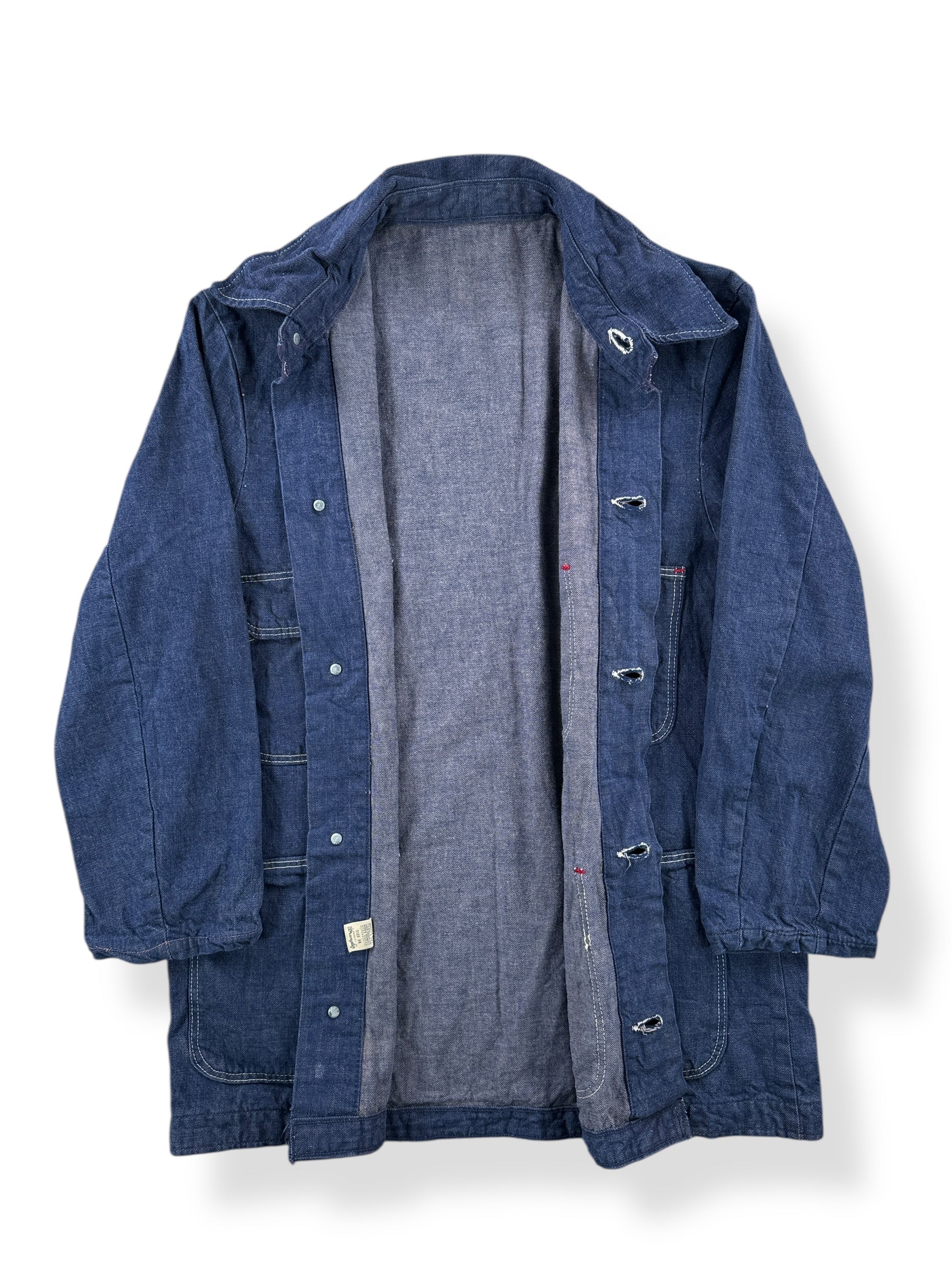 Inside of Vintage Wrangler Unlined Denim Chore Cost SZ 38