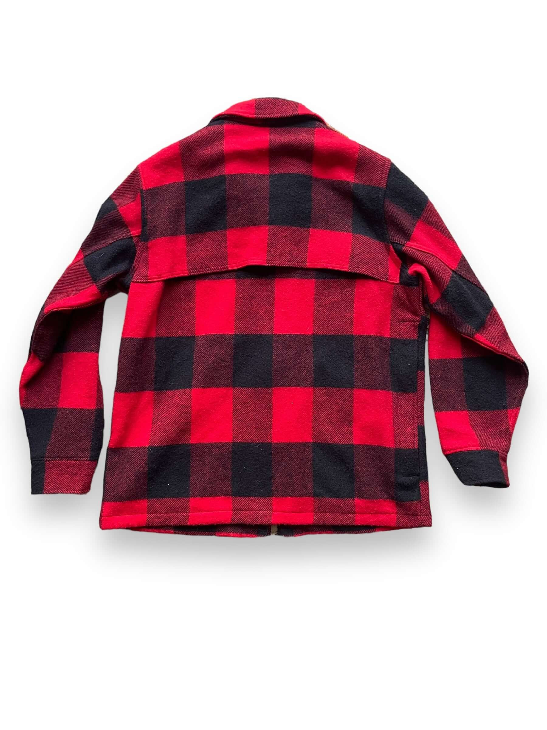 back f Vintage Woolrich Buffalo Plaid Wool Jacket SZ XL