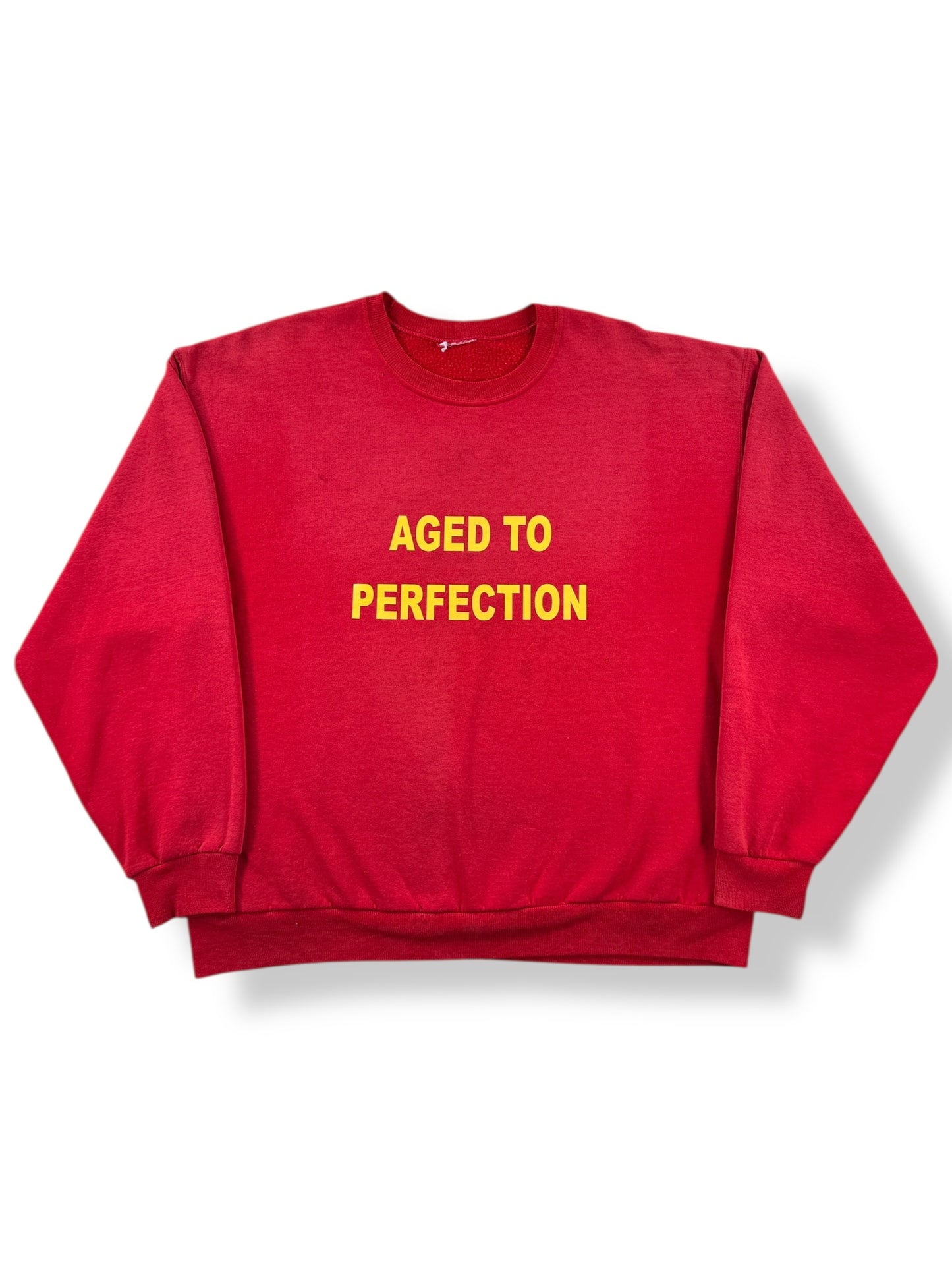Front of Vintage Aged to Perfection Crewneck SZ L