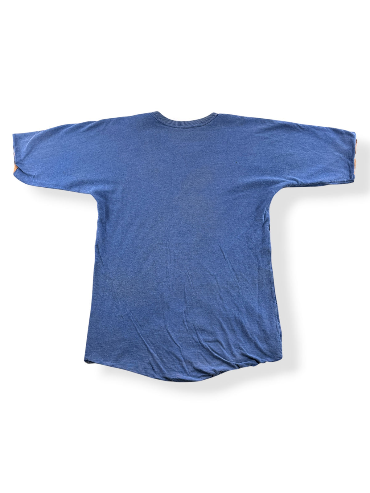 Back of inside-out Vintage Orange / Blue Reversible Tee SZ M