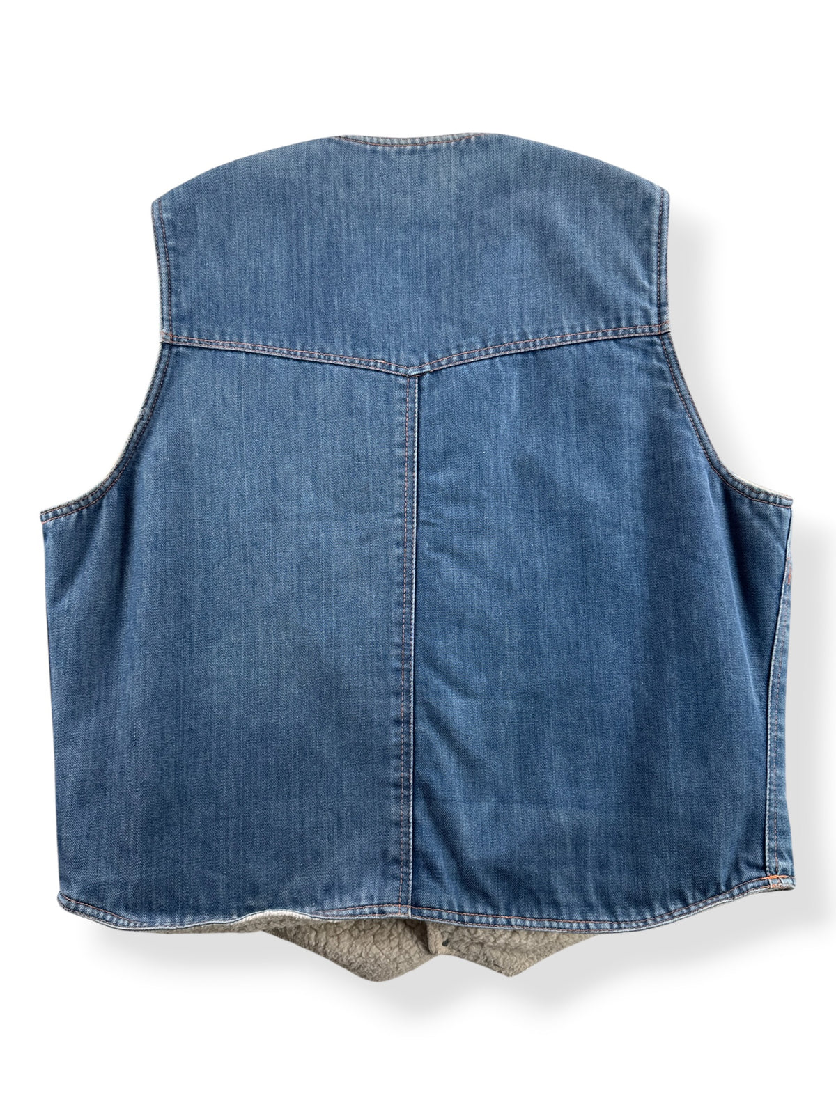 Back of Vintage Texco Denim Sherpa Vest SZ XL