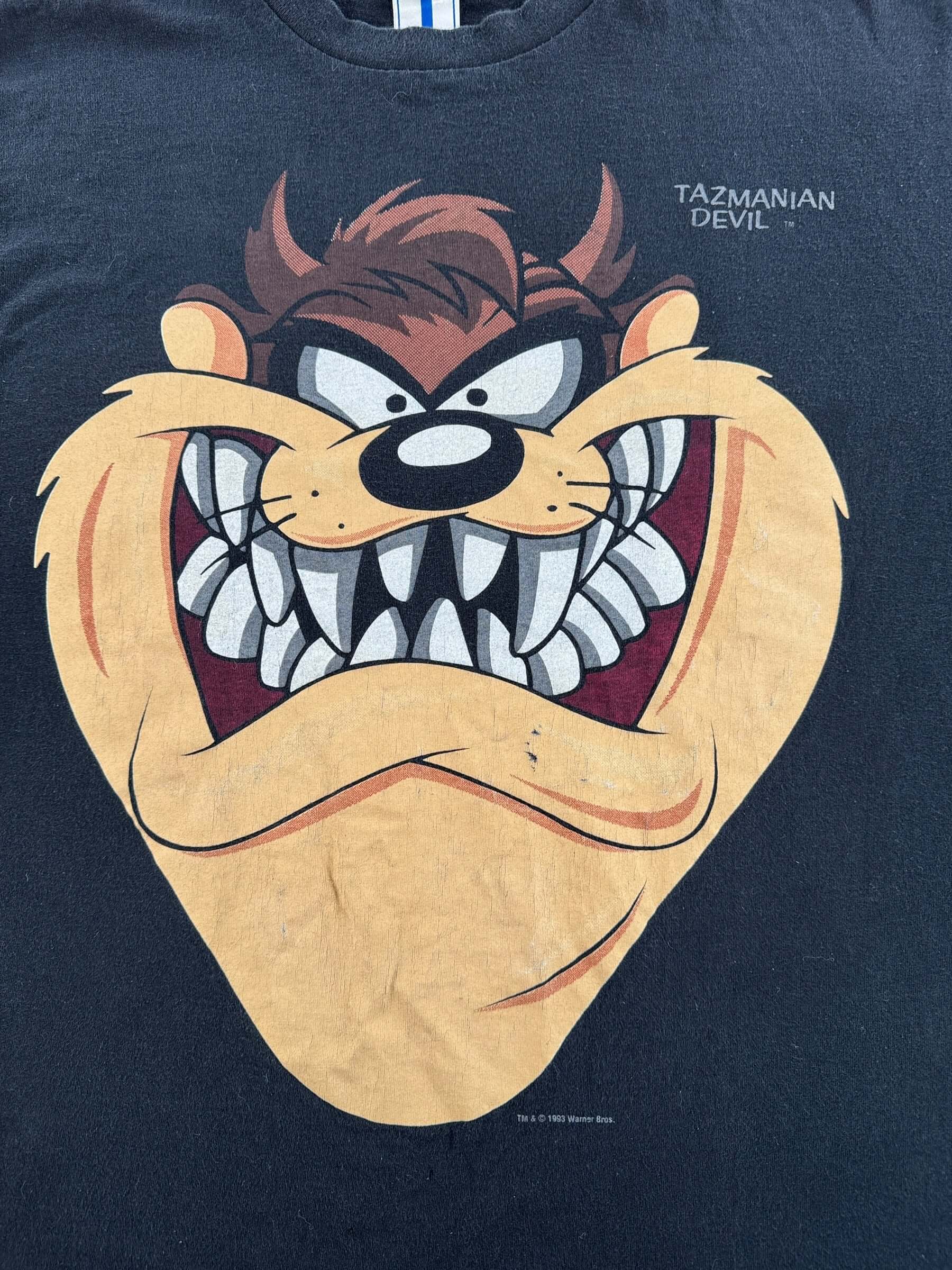 Graphic of Vintage Jostens Big Face Tasmanian Devil Tee SZ L