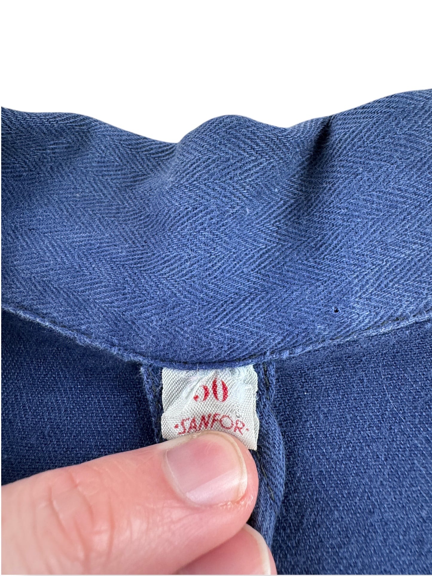 Tag on Vintage Sanfor HBT French Chore Coat SZ L