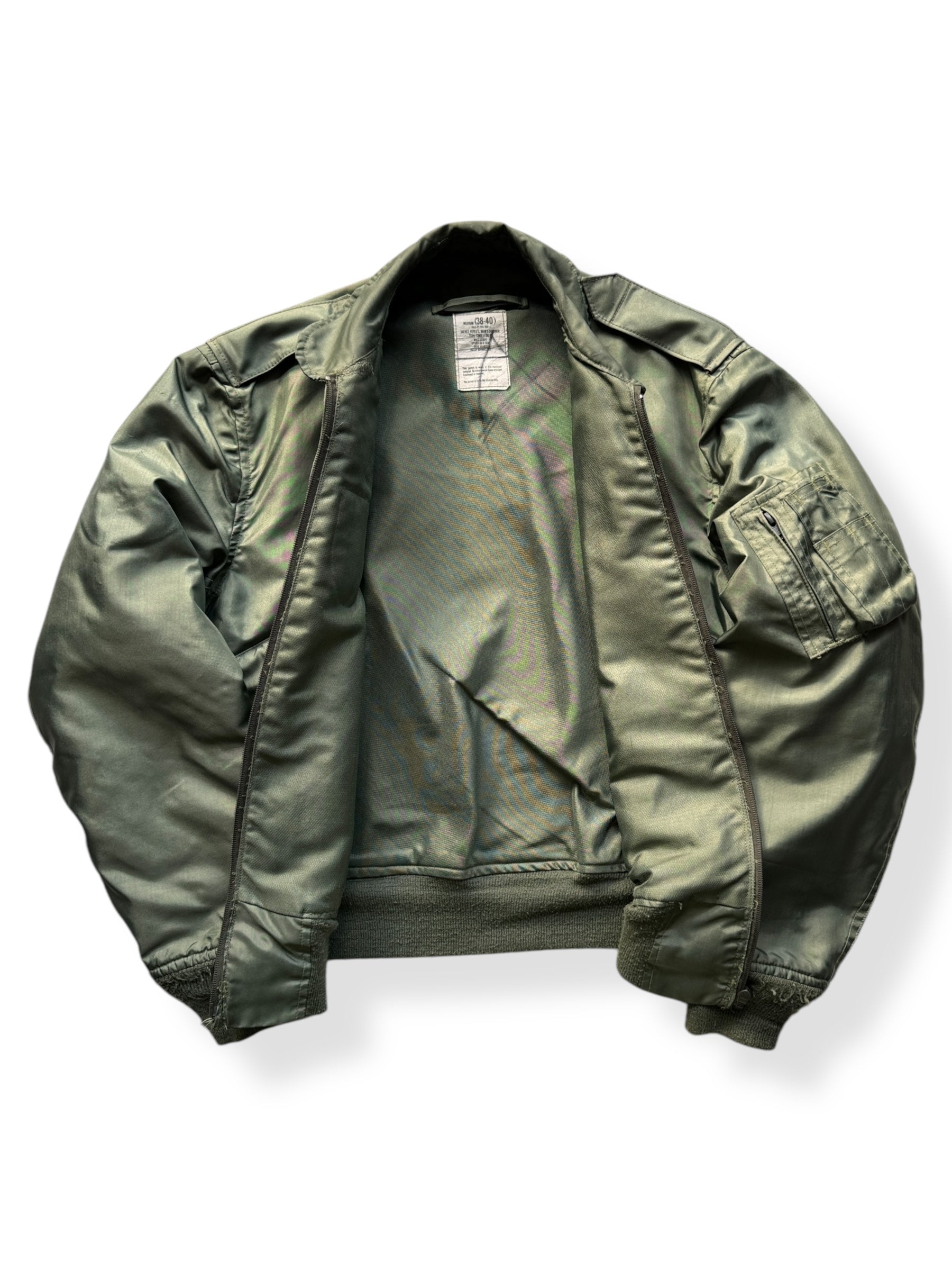 Inside of Vintage Mens CWU-36 Summer Flight Jacket SZ M
