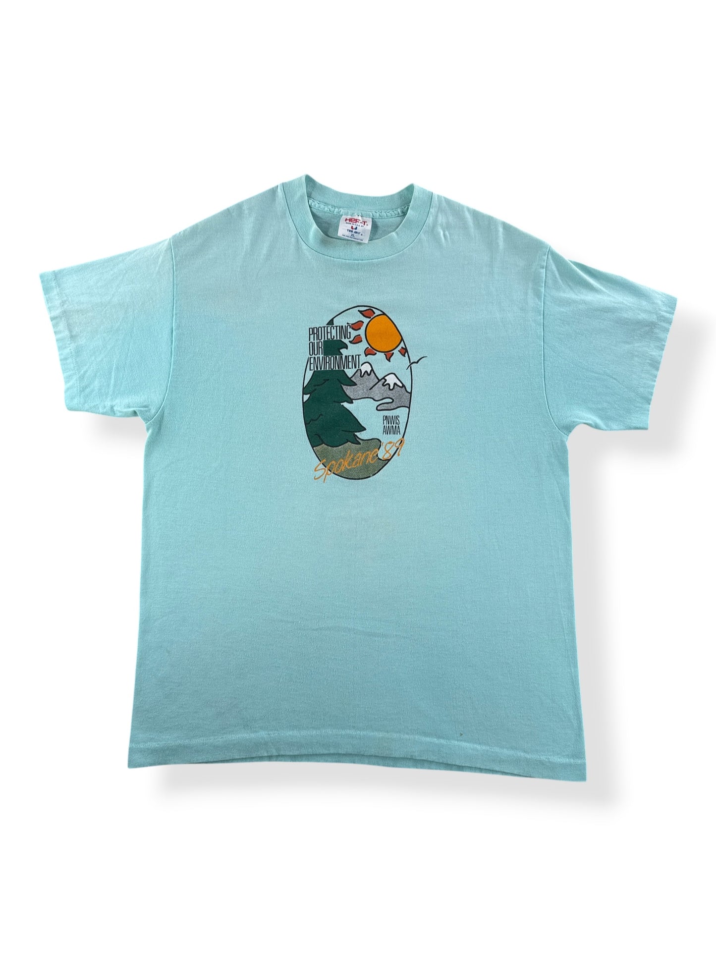 Front of Vintage Protecting Our Environment Spokane Tee SZ XL (Fits L)