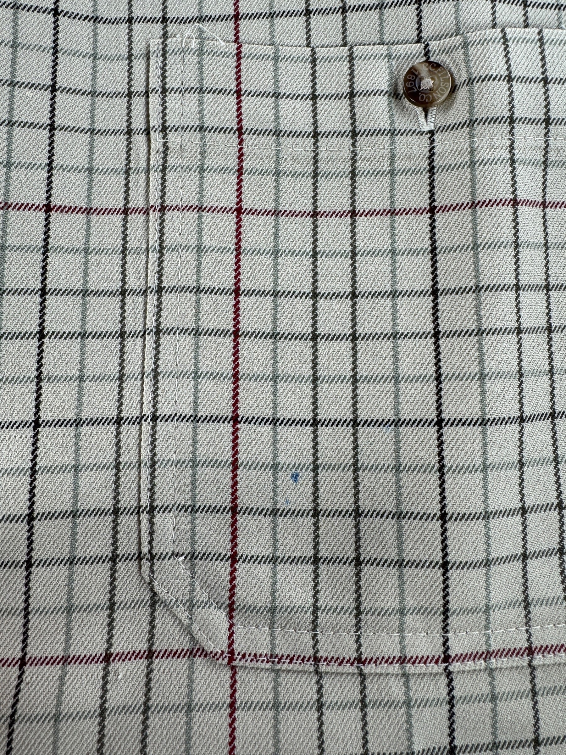 Ink Stain on Filson Plaid Wool Shirt SZ L