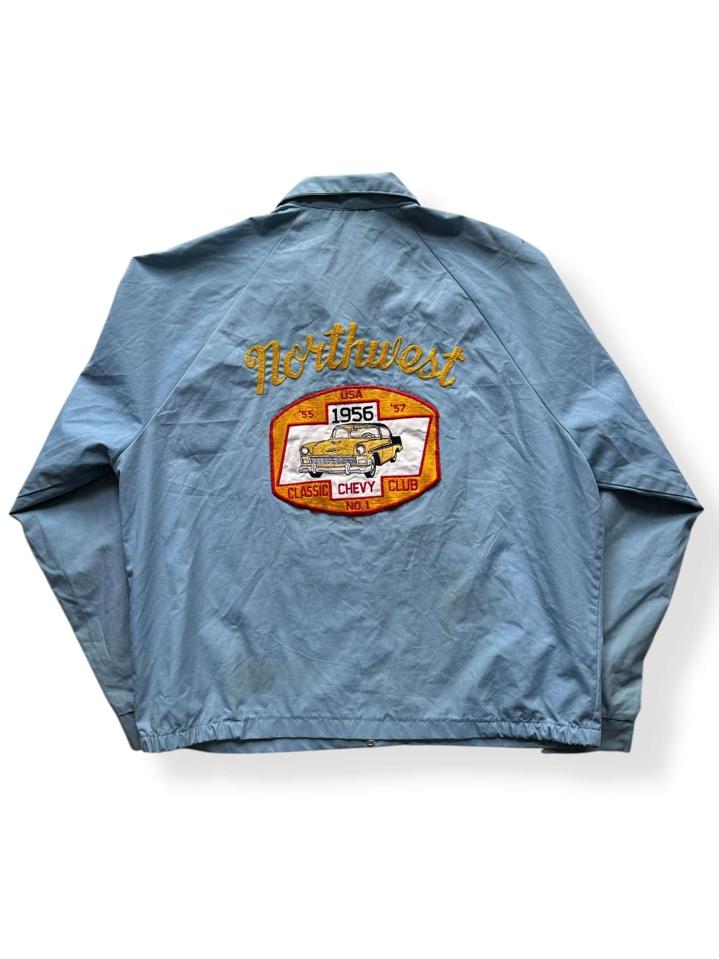 Back of Vintage Chevy Patched Jacket SZ XL