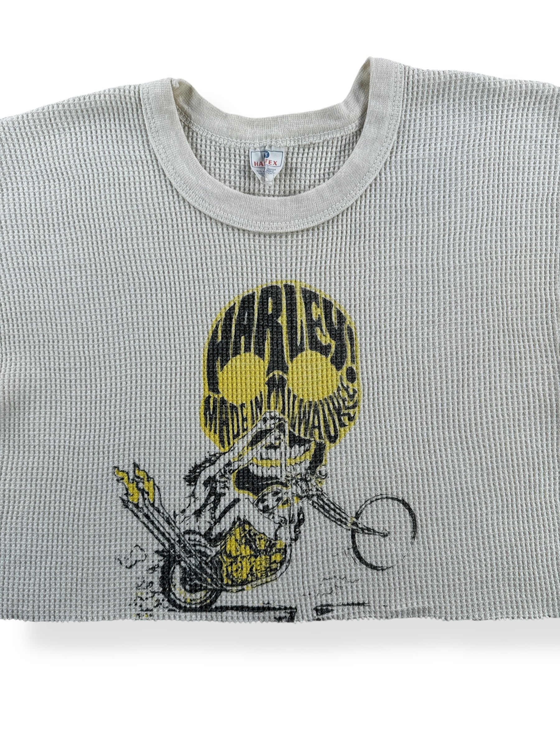 Front Close Up of Vintage Chopped Harley Thermal SZ S