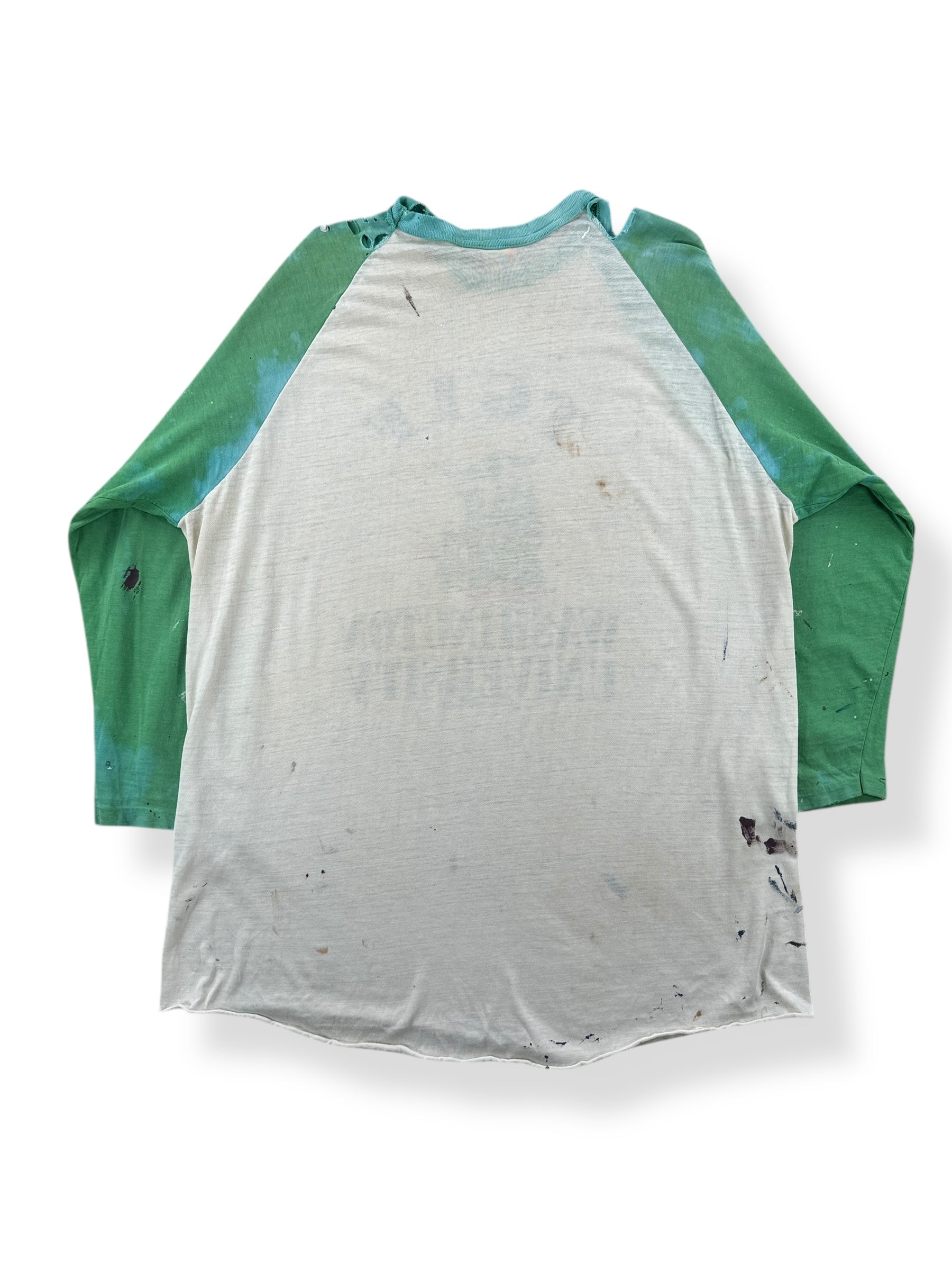 Back of Vintage Washington University Beetle Bailey Thrashed Raglan Tee SZ L