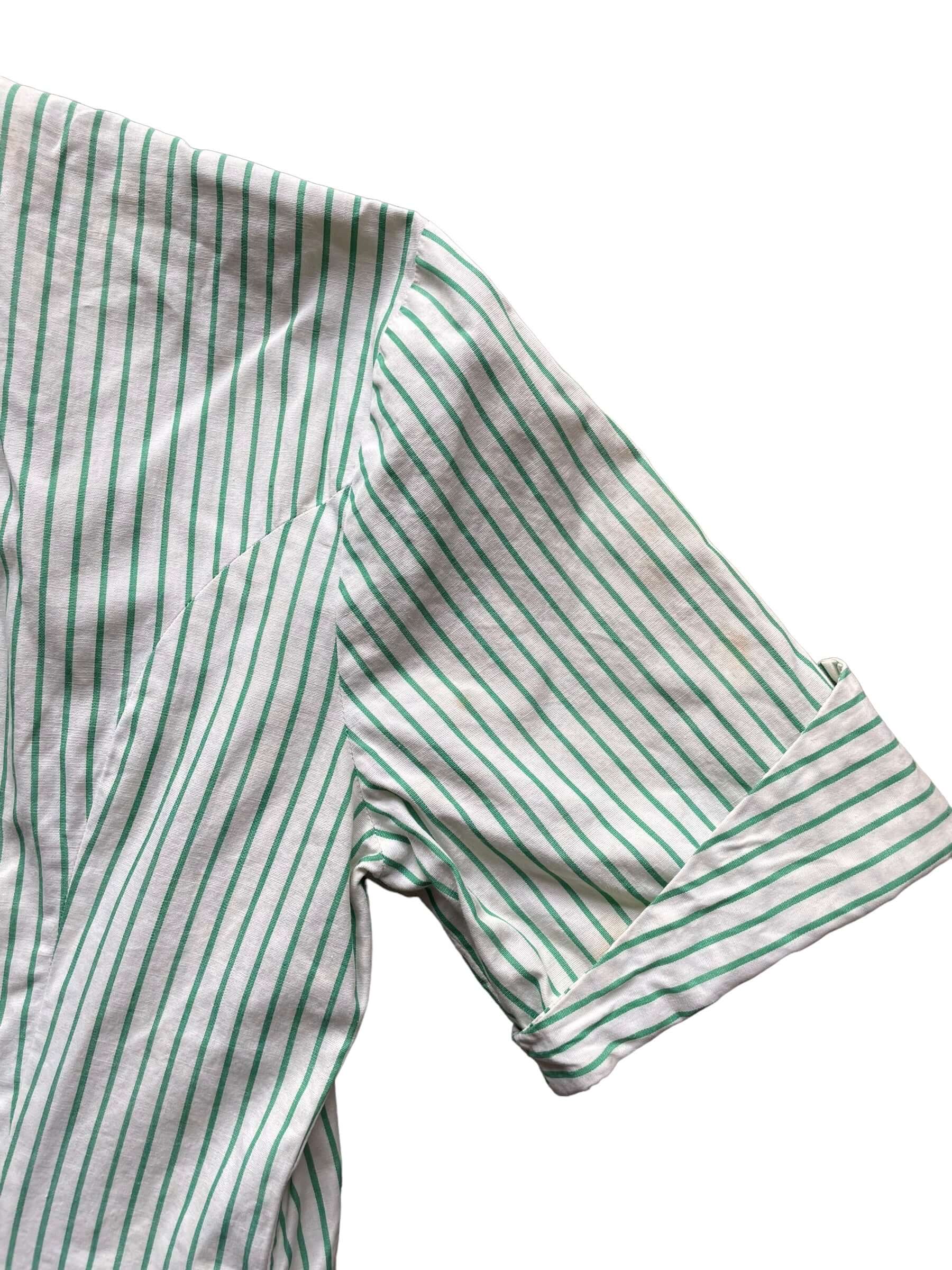 Sleeve stains view of 1940s Stylerite Striped Top M