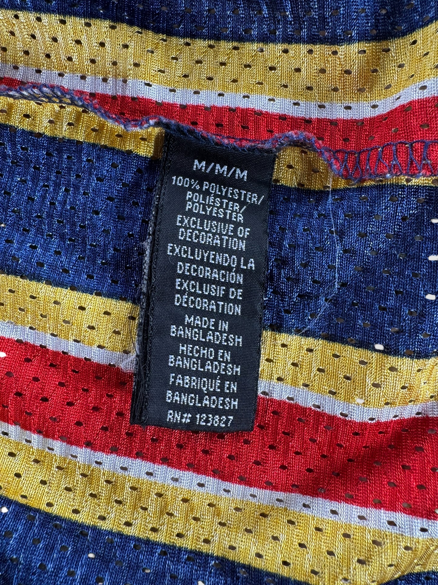 Tag on Vintage Striped Mesh Jersey SZ M
