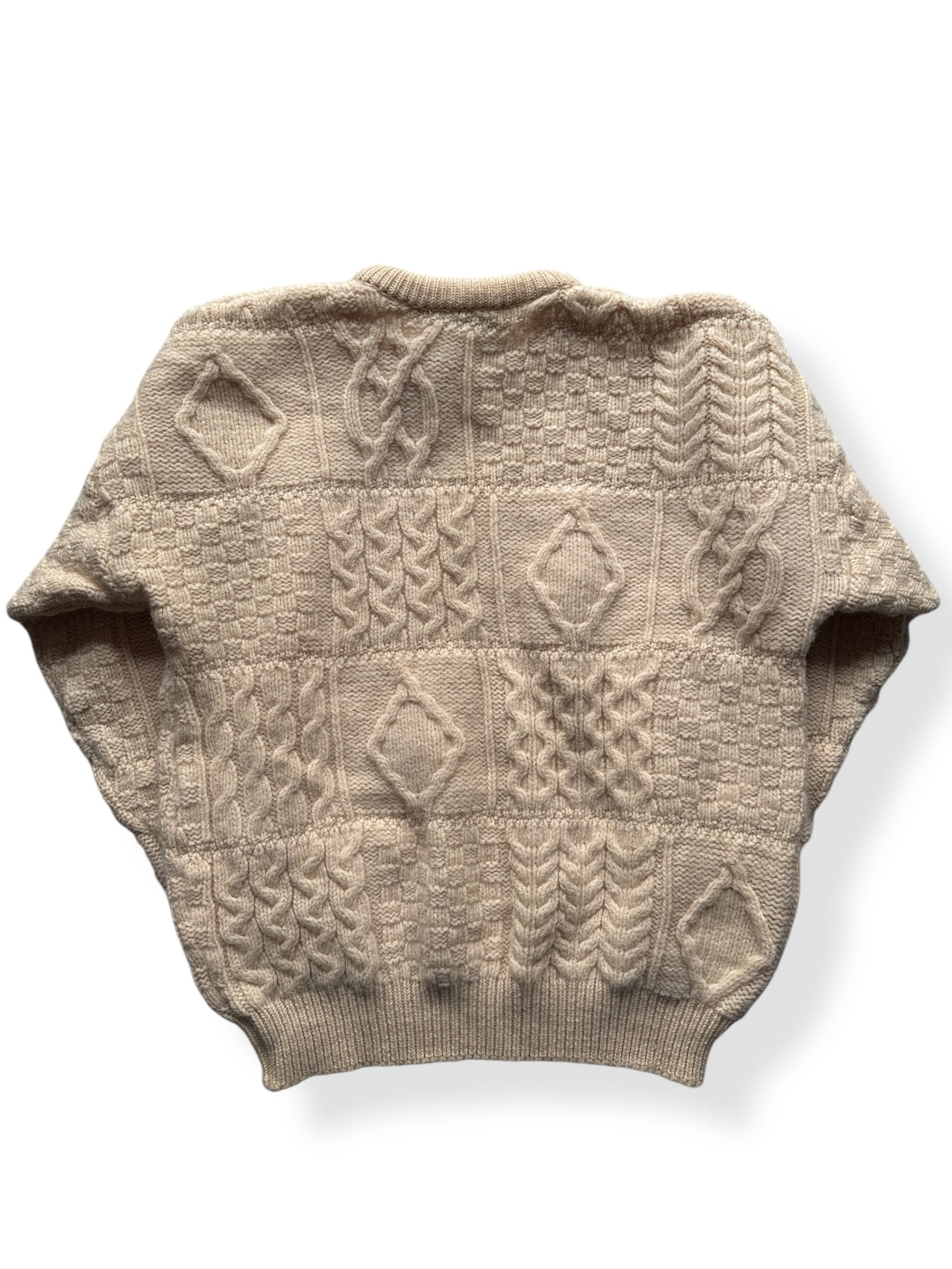 Back of Blarney Woolen Mills Fisherman Sweater SZ M