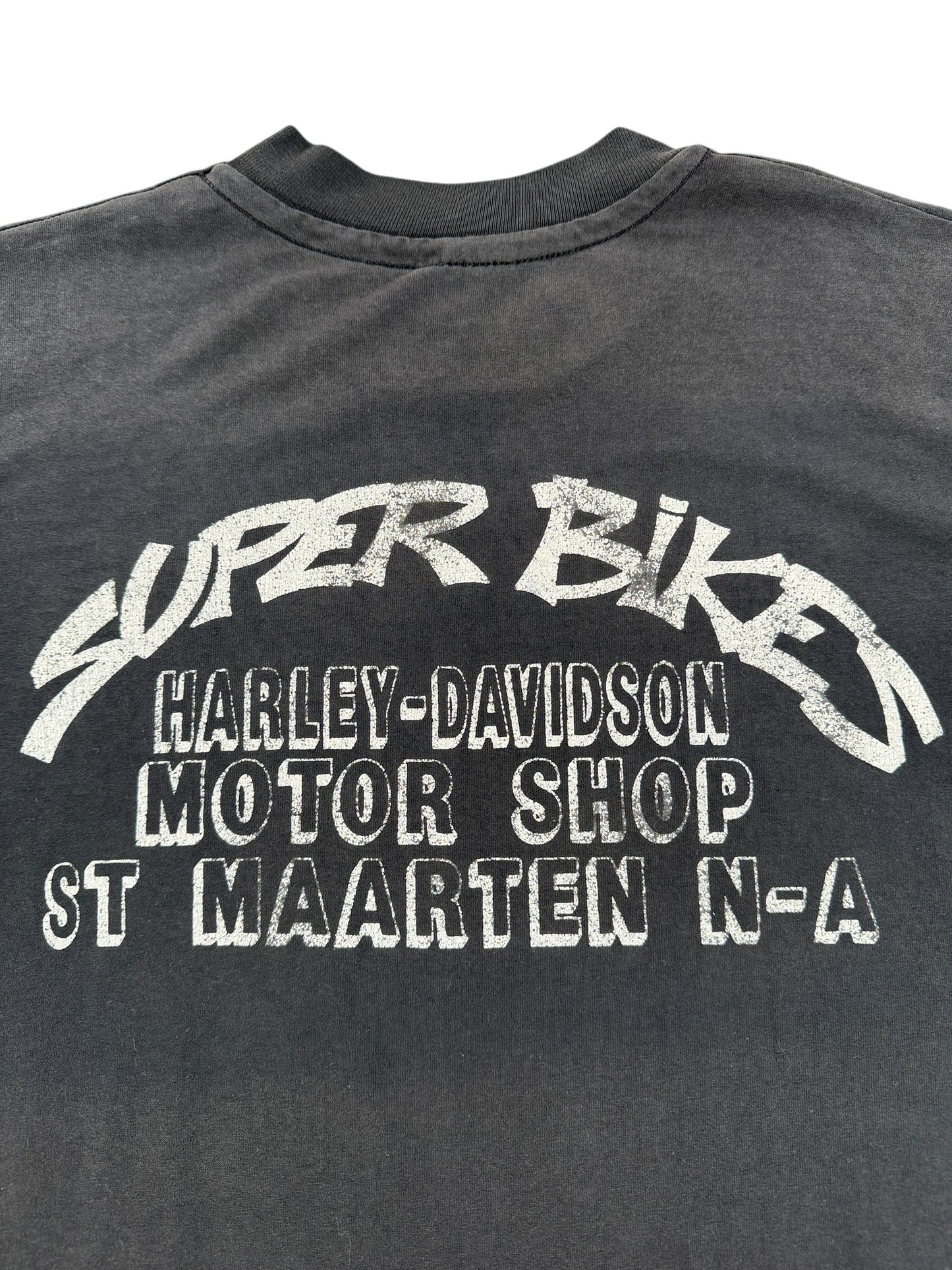 Back Graphic of Vintage Harley Davidson St. Martin Tee SZ L