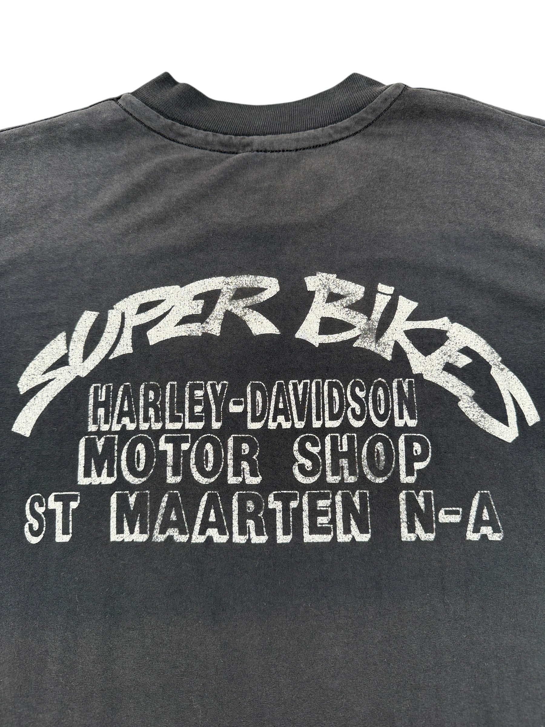Back Graphic of Vintage Harley Davidson St. Martin Tee SZ L
