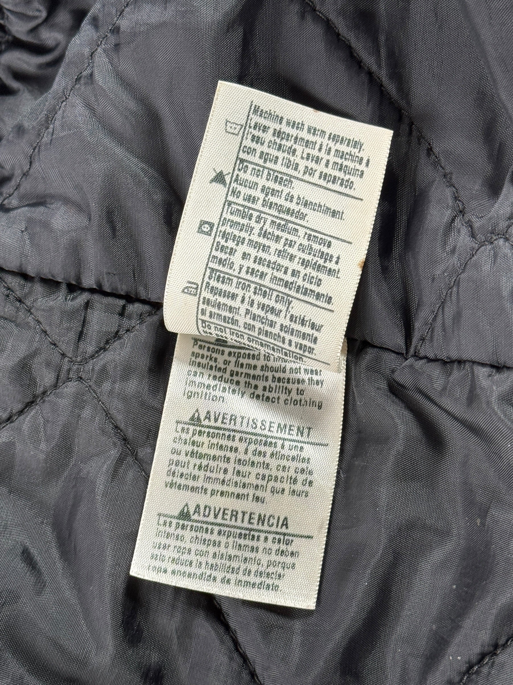 Inner tag on Vintage Carhartt Arctic Jacket Faded Brown SZ M-T