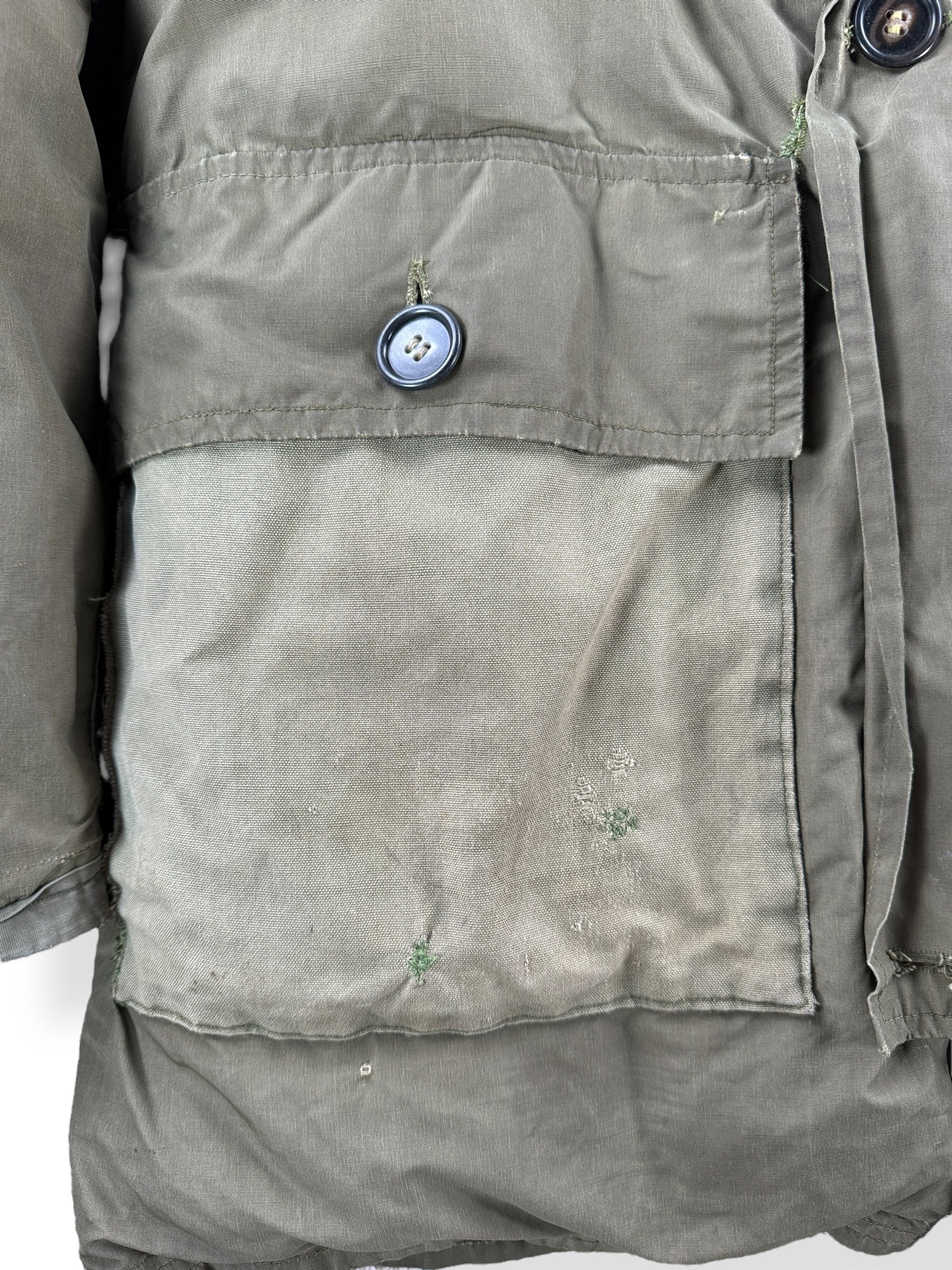 Replaced Pocket on Vintage Eddie Bauer Down Blizzard Proof Green Parka SZ M