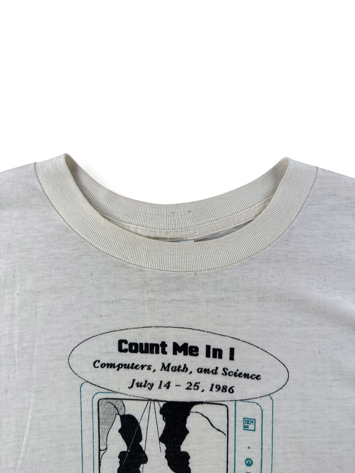 Collar on Vintage Seattle College Computer Tee SZ L (Fits S)