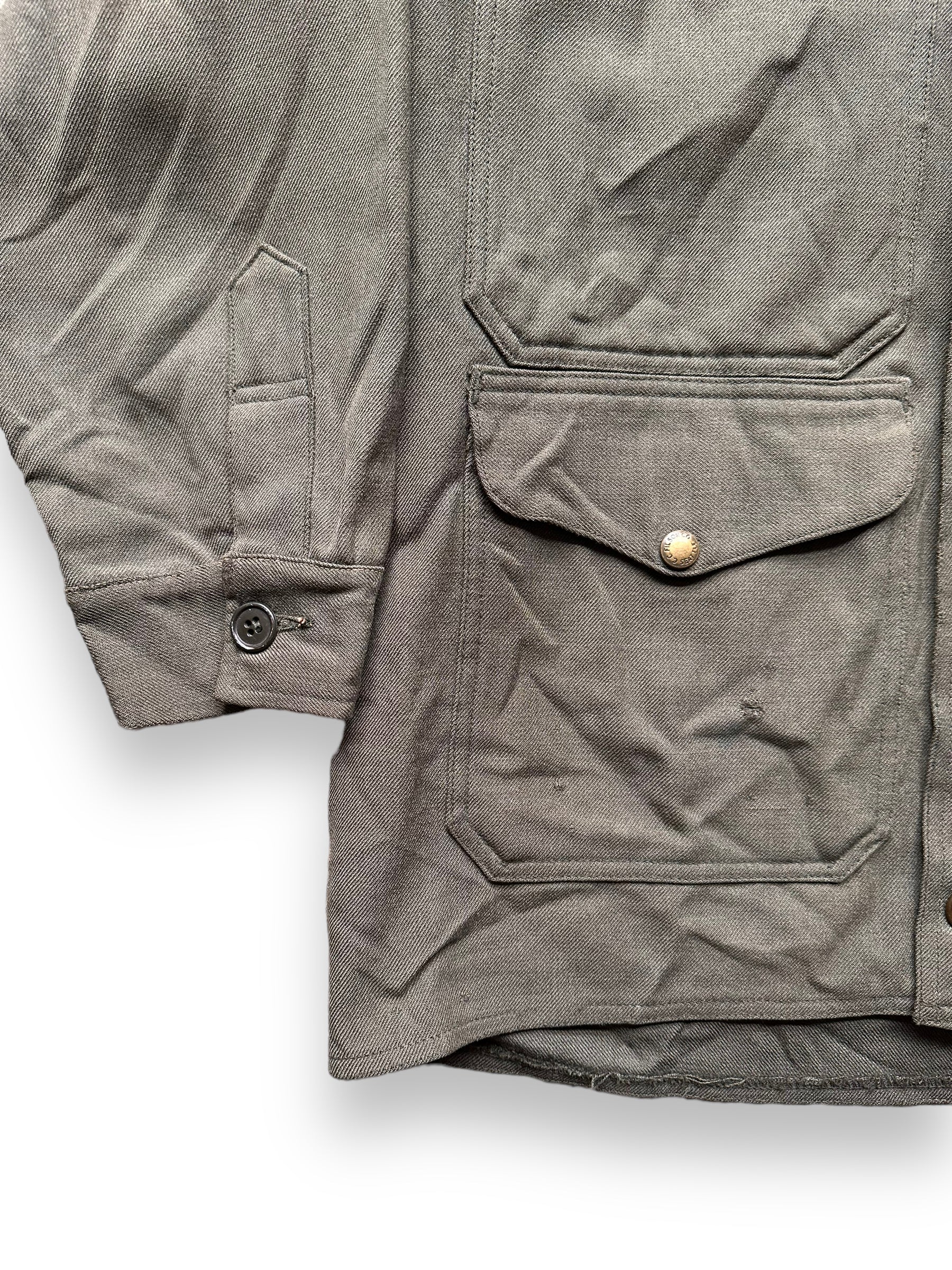 right sleeve of Vintage 60s Filson Union Made Whipcord Cruiser SZ 40 |  Barn Owl Vintage Goods | Vintage Filson Workwear Seattle