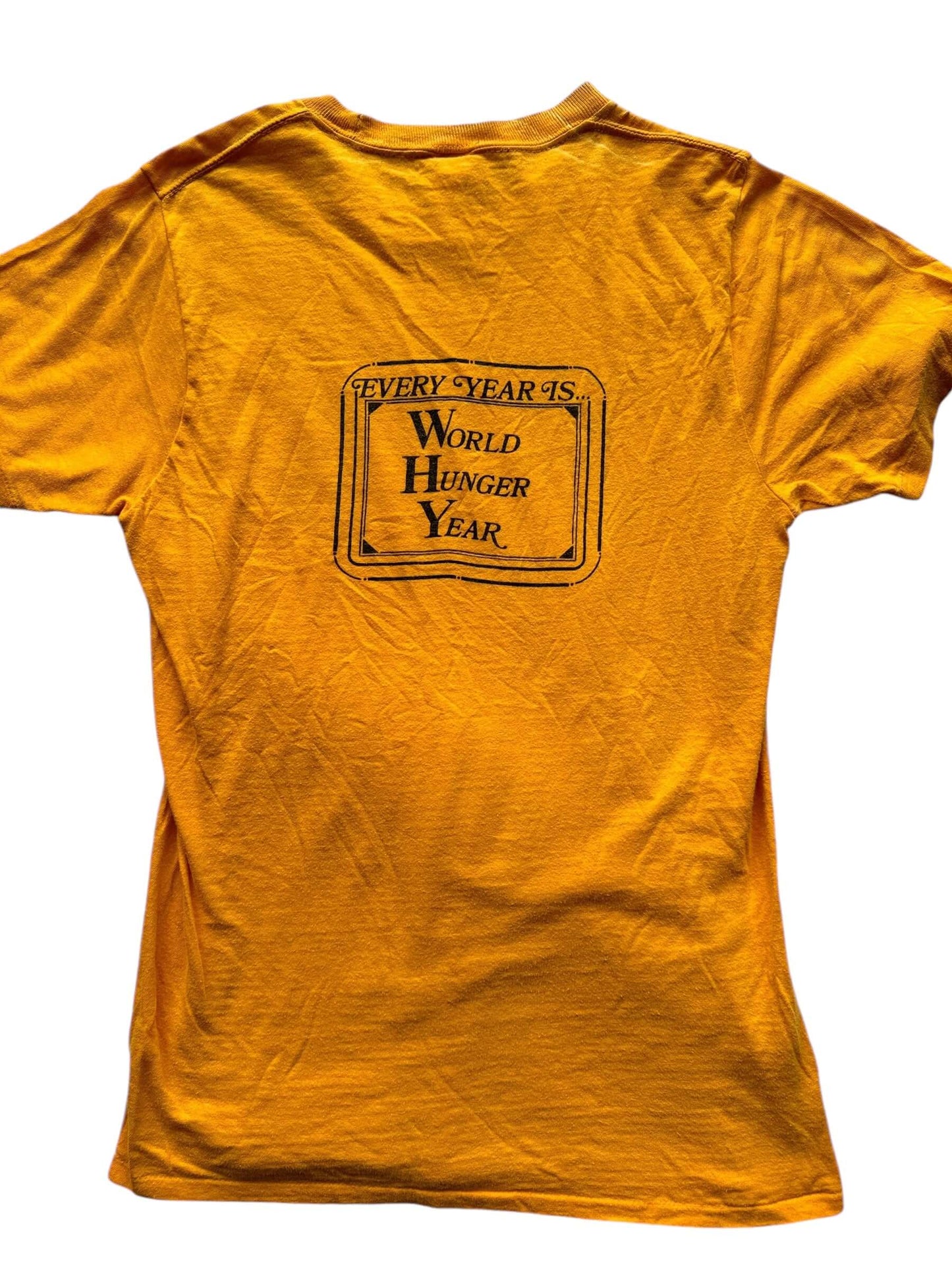 Rear Detail of Vintage Harry Chapin Every Year Is World Hunger Year Tee M