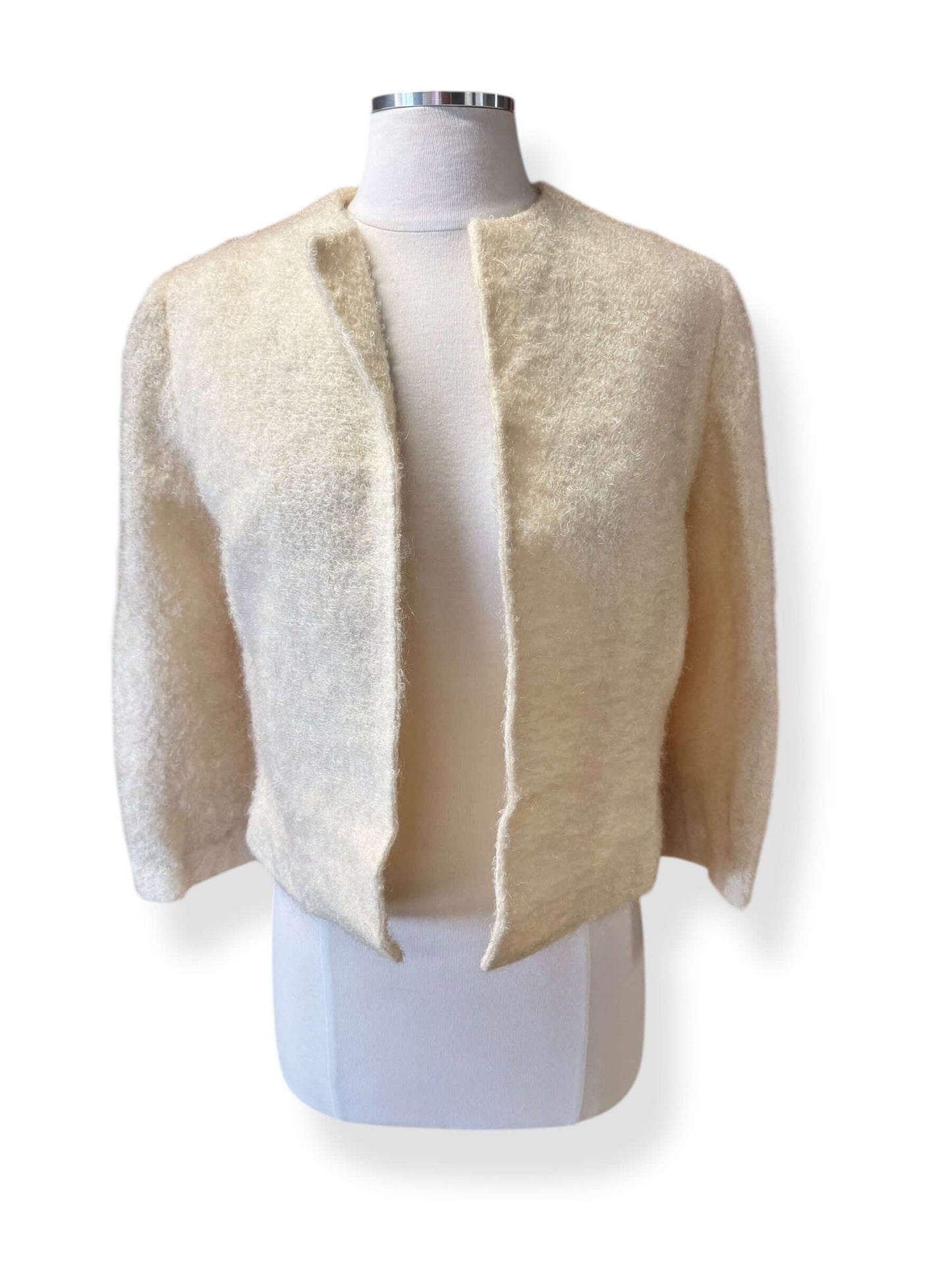 Front view of 1950s Mohair Bouclé Jacket L