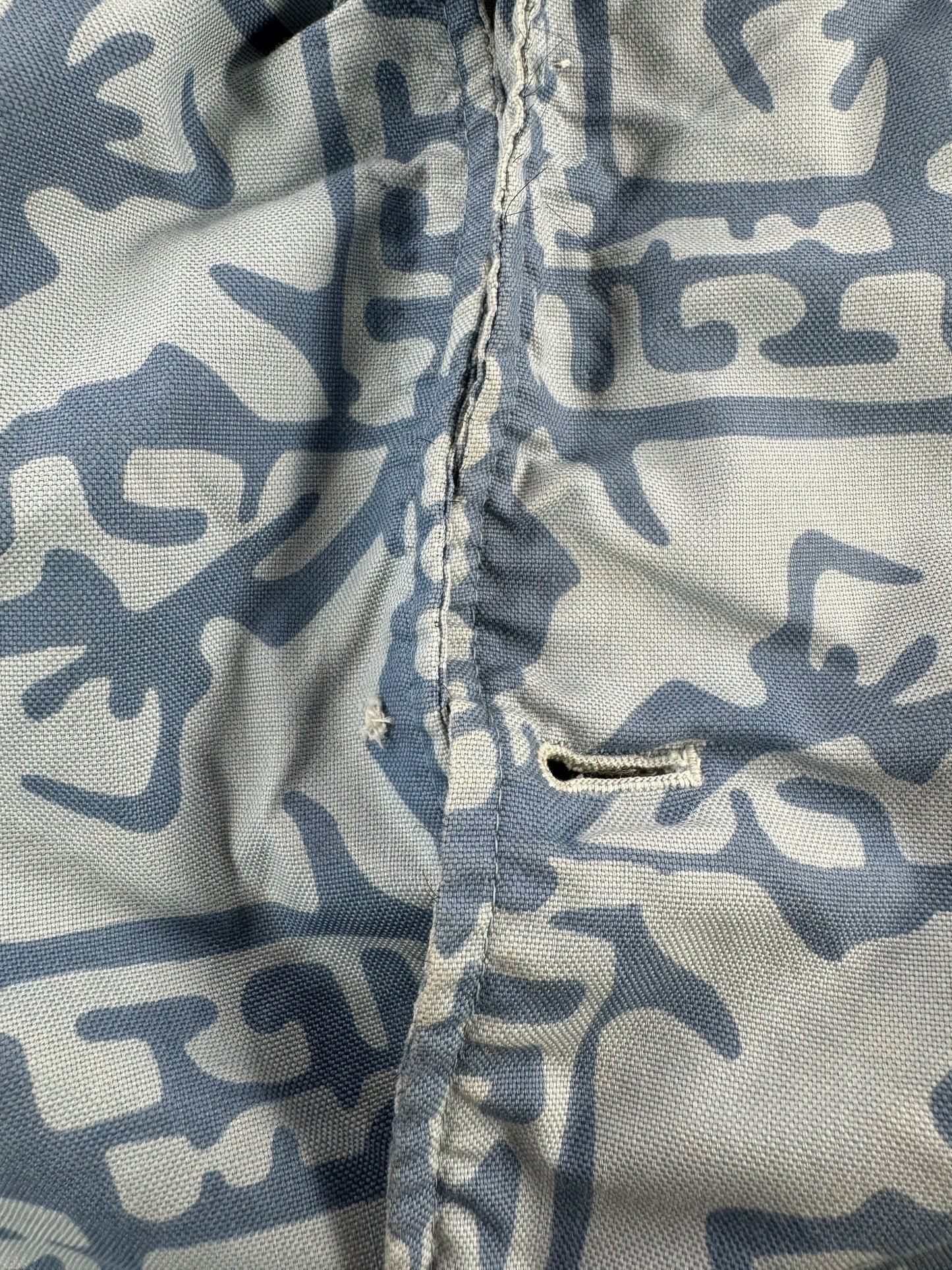 Missing Button on Vintage Light Blue Sandwich Isles Jacket SZ 39 AS IS