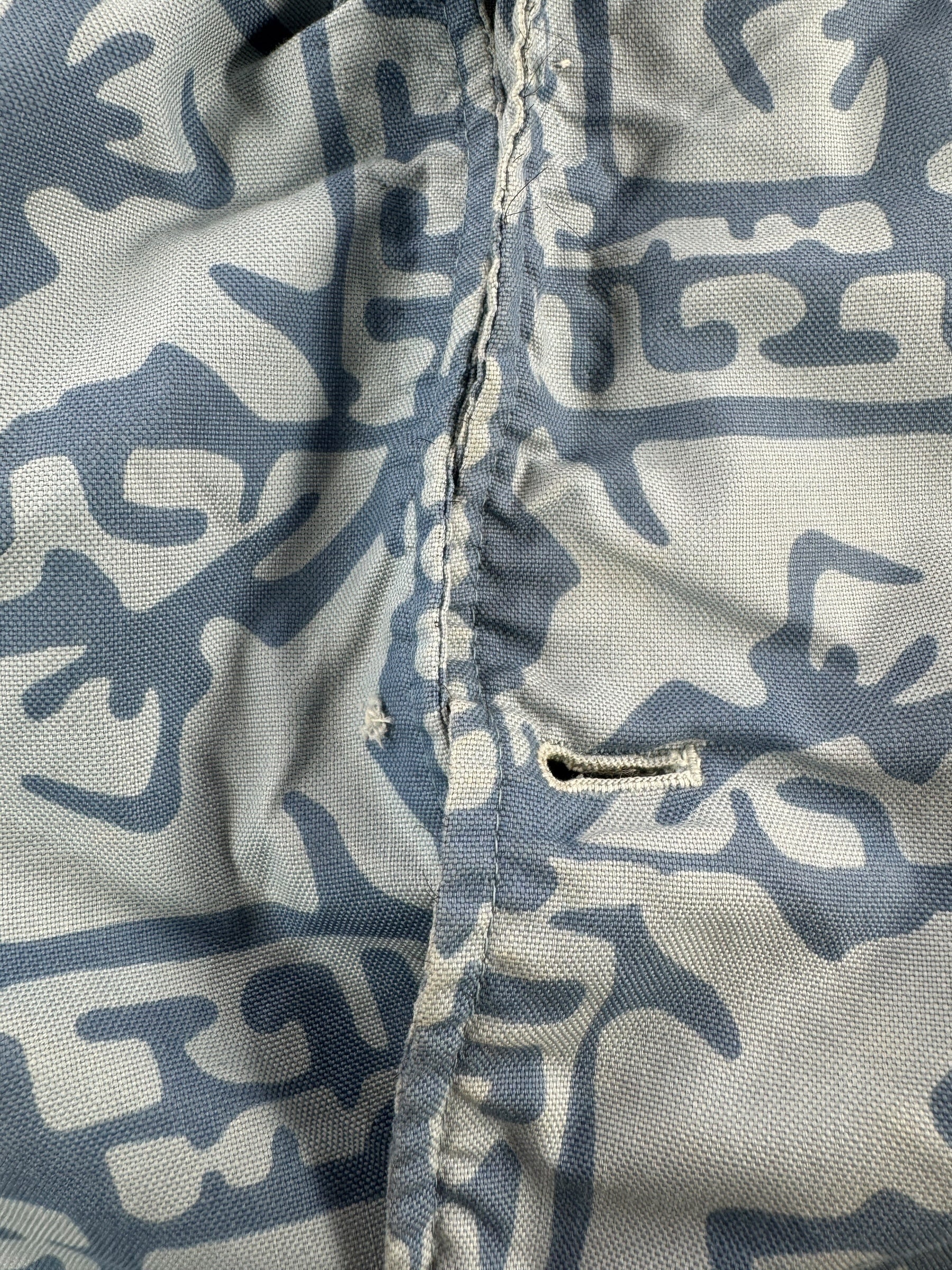 Missing Button on Vintage Light Blue Sandwich Isles Jacket SZ 39 AS IS