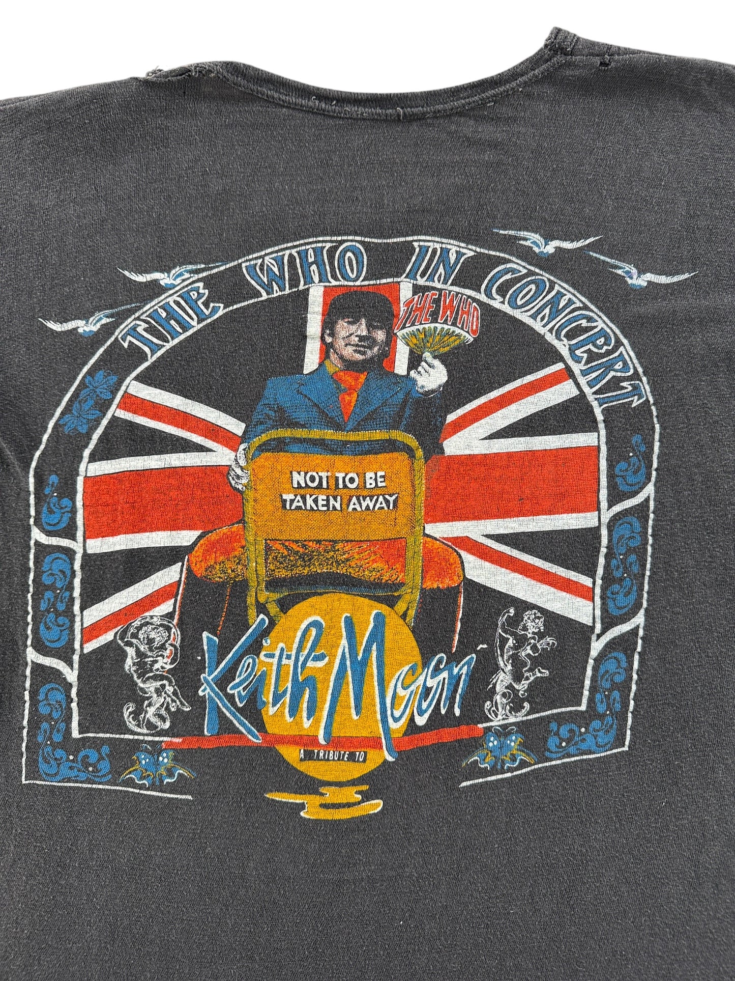 Back Graphic of Vintage 80s The Who Band Tee SZ XS/S