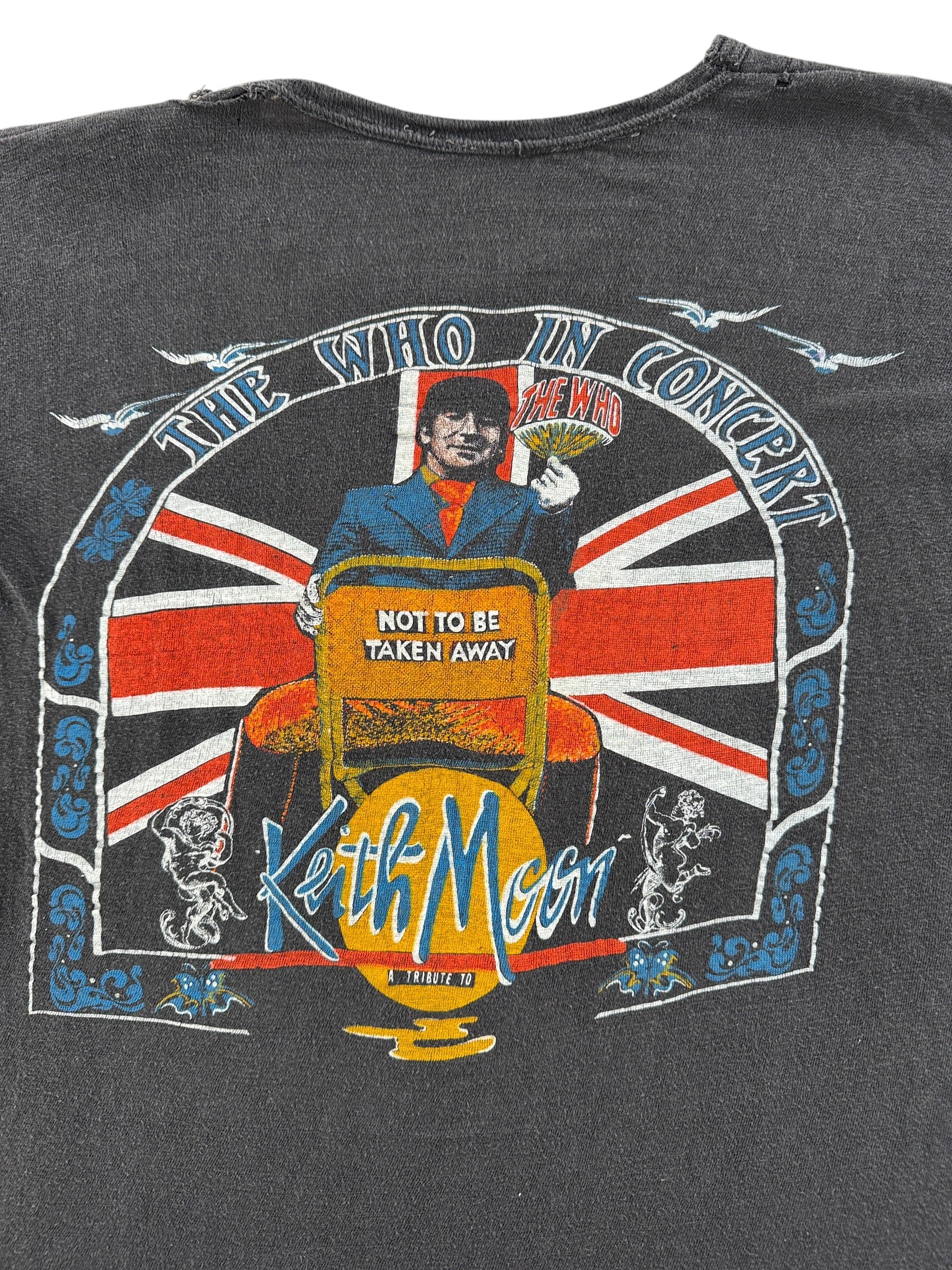 Back Graphic of Vintage 80s The Who Band Tee SZ XS/S