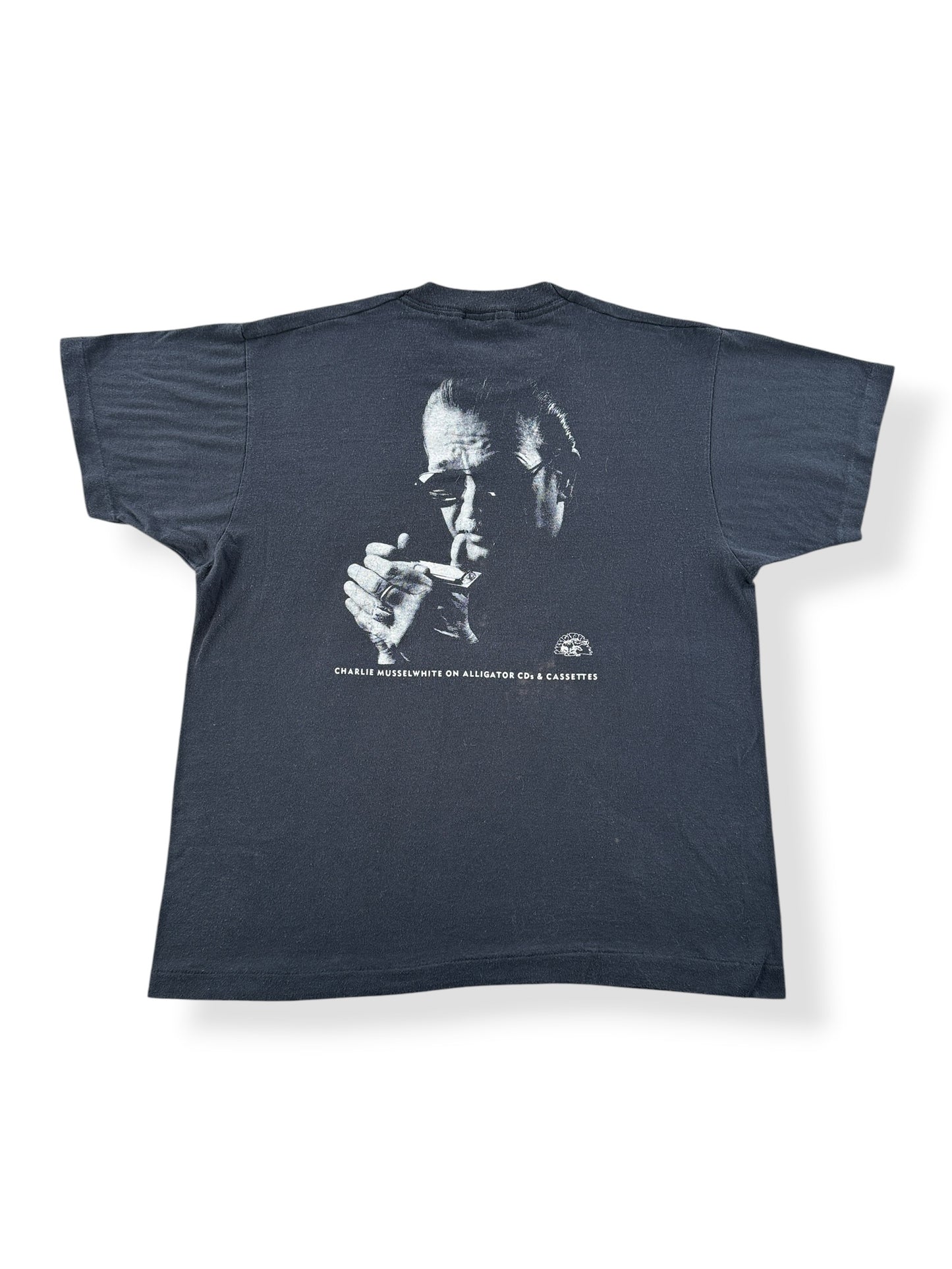 Back of Vintage Charlie Musselwhite Signature Tee SZ L (Fits M)