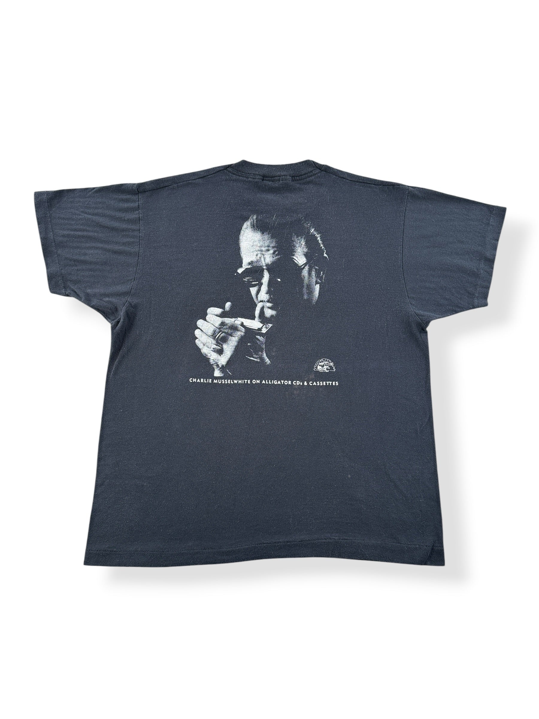 Back of Vintage Charlie Musselwhite Signature Tee SZ L (Fits M)
