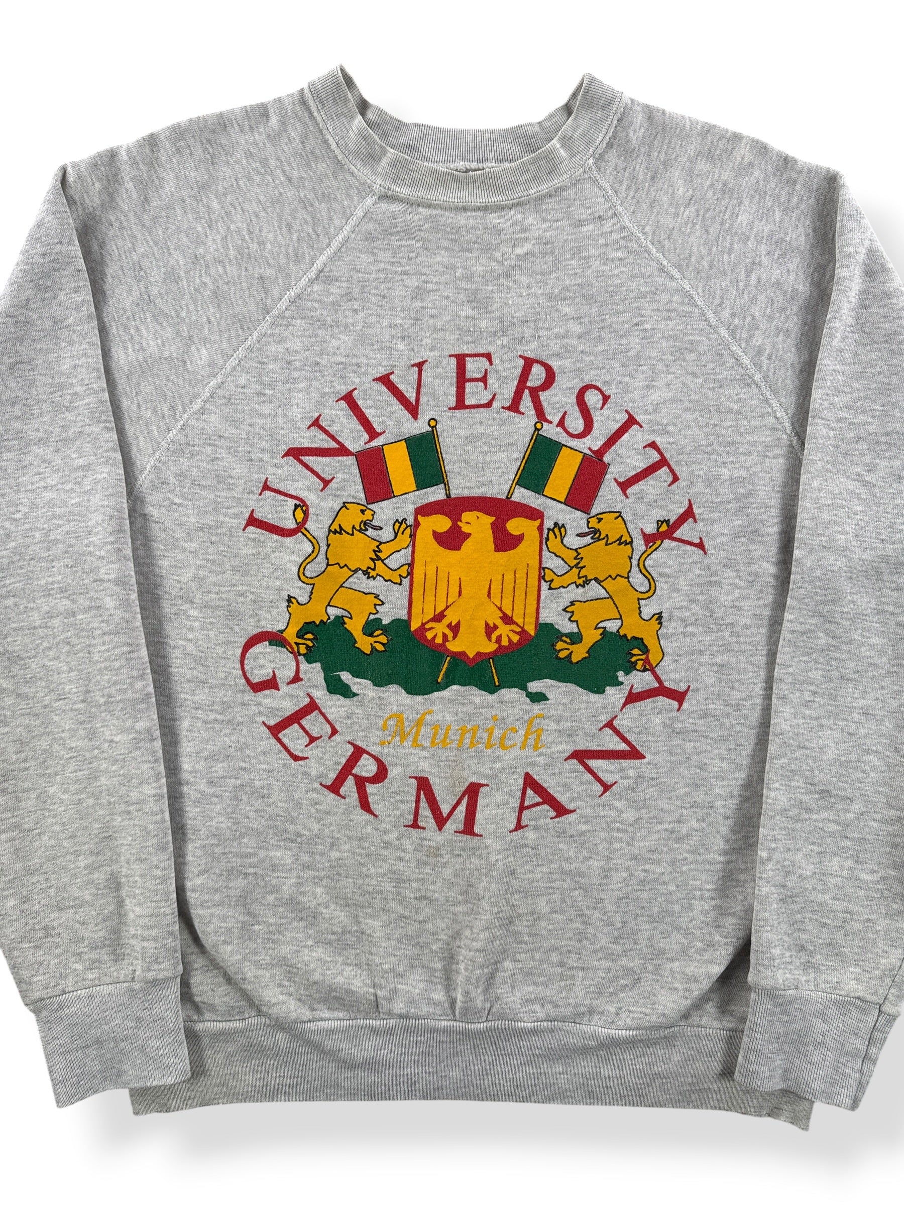 Front Close Up of Vintage University of Germany Munich Crewneck SZ M