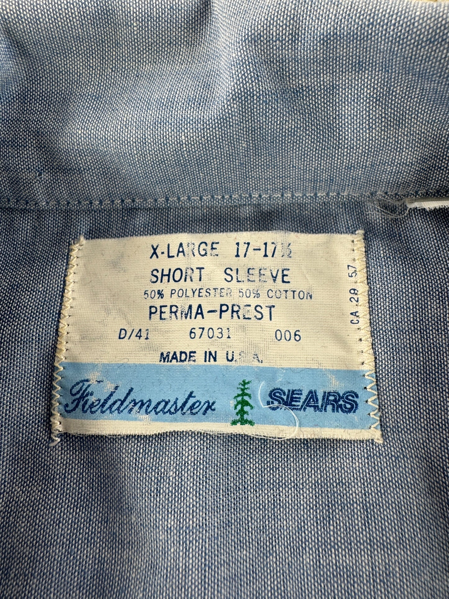 Tag on Vintage Fieldmaster Chambray Shirt SZ XL