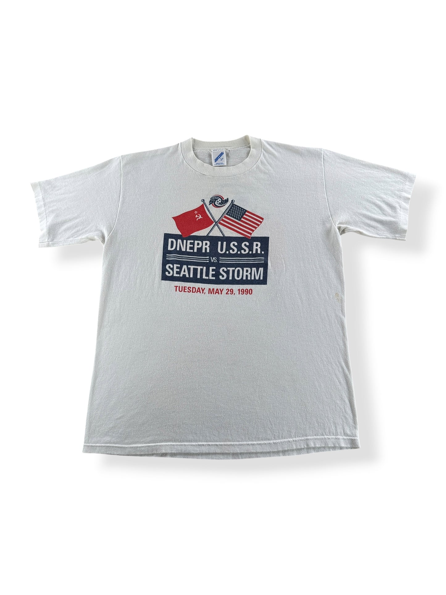 Front of Vintage '90 USSR vs Seattle Storm Tee SZ L (Fits M)
