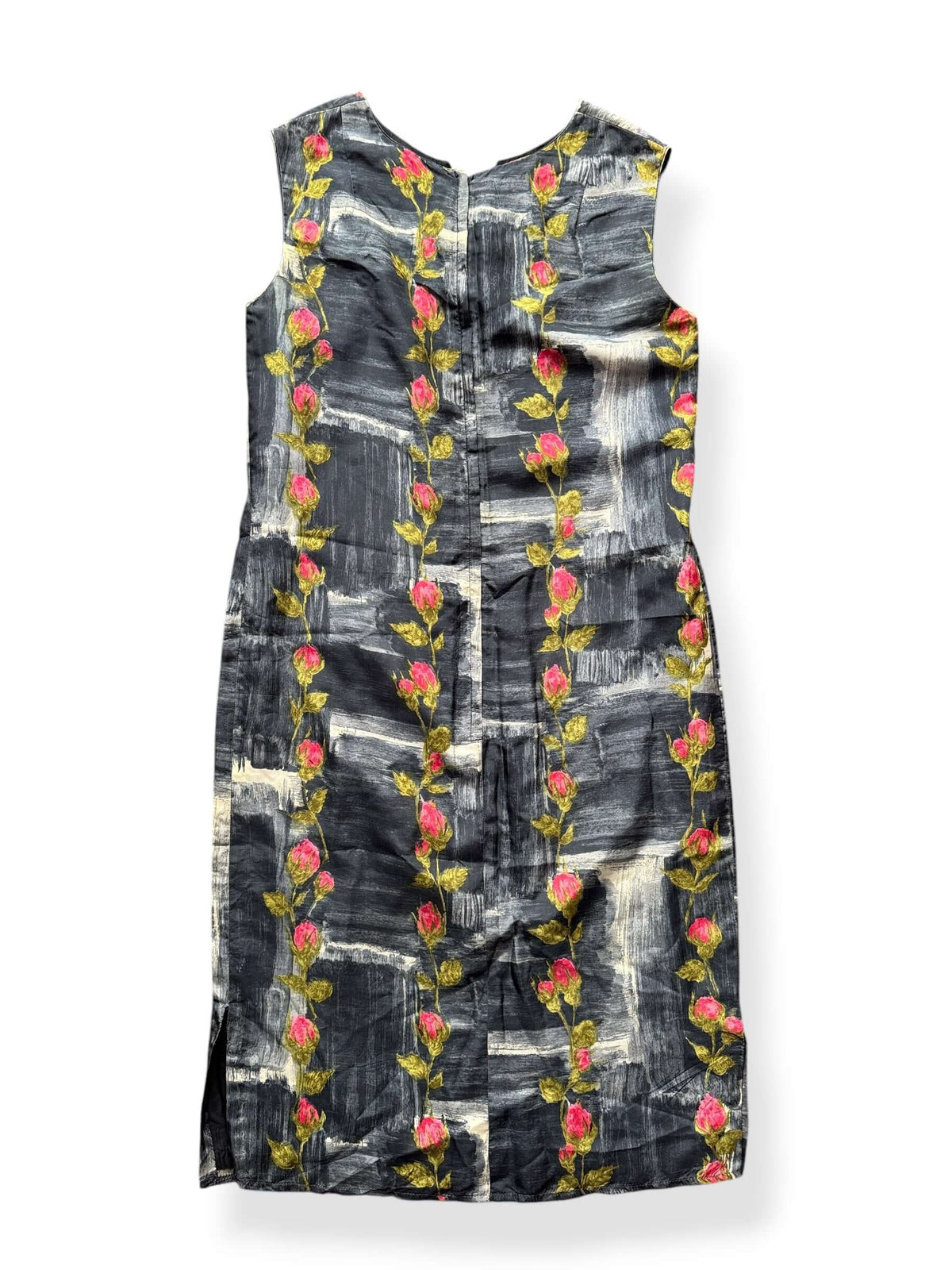 Back of Vintage 1960s Chi Chi Fashions Silk Dress SZ 10 (Fits M)