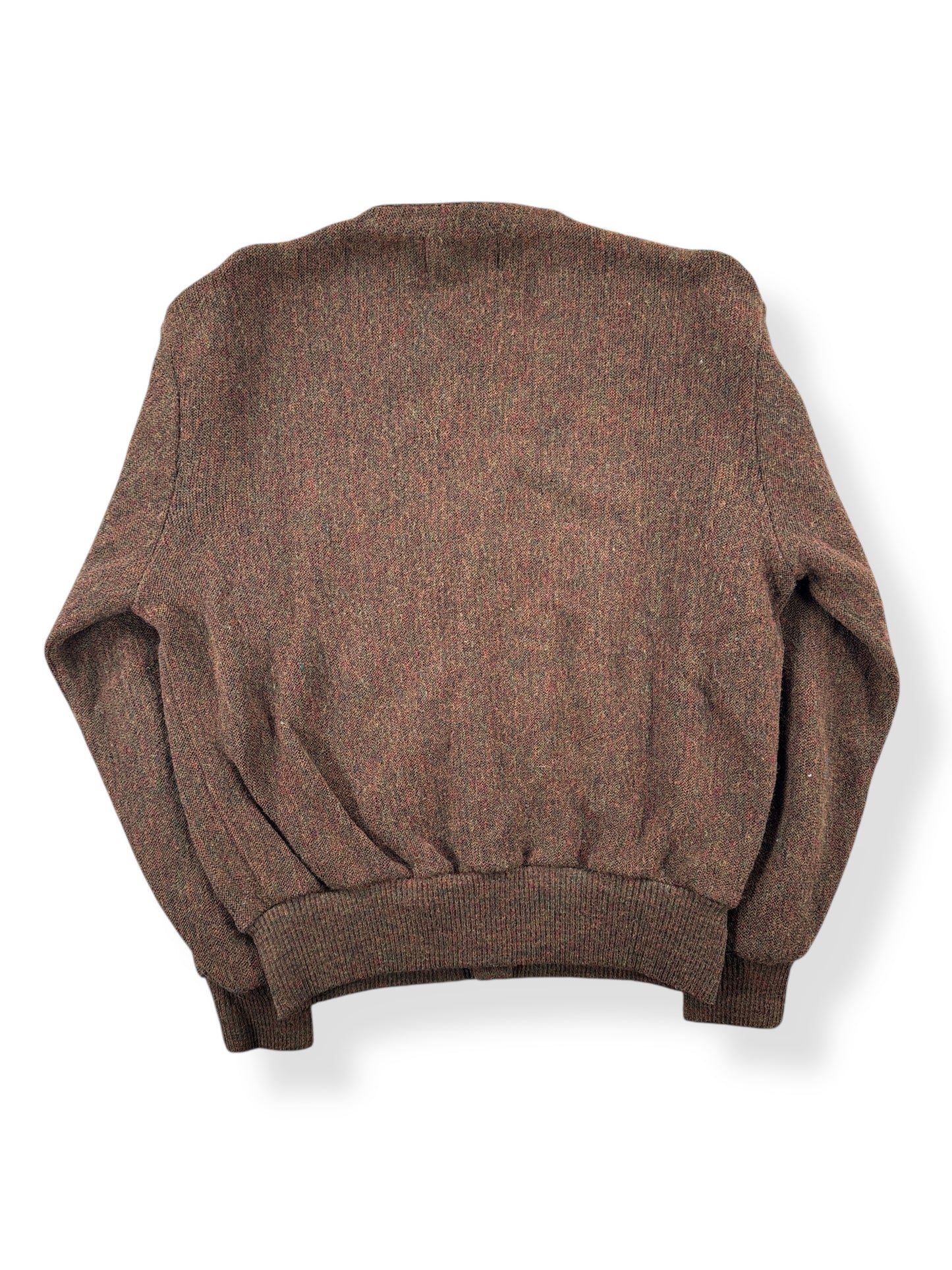Back of Vintage Columbia Knit 100% Wool Cardigan SZ M
