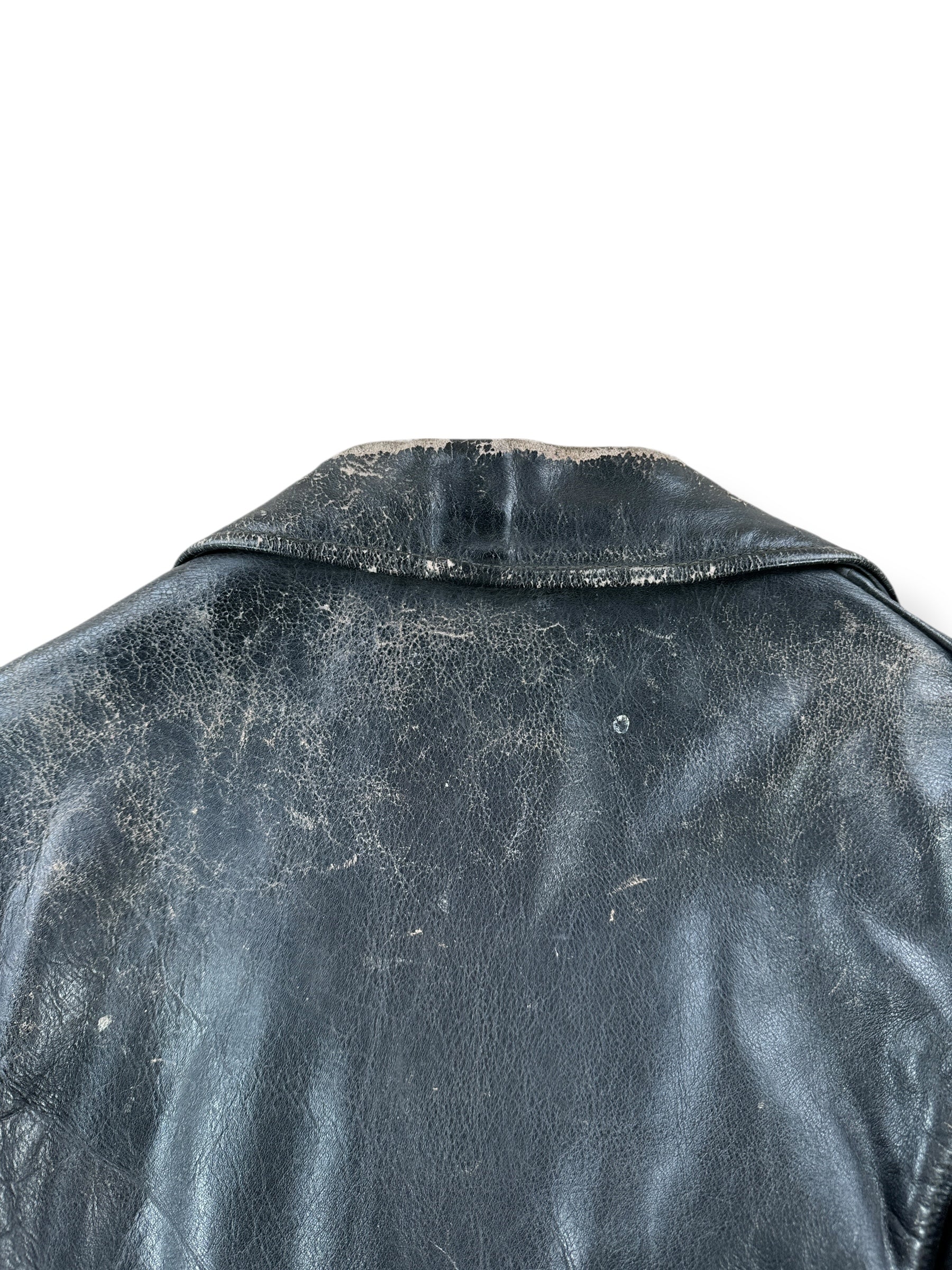 Fading on Back of Vintage Leather Jacket SZ M