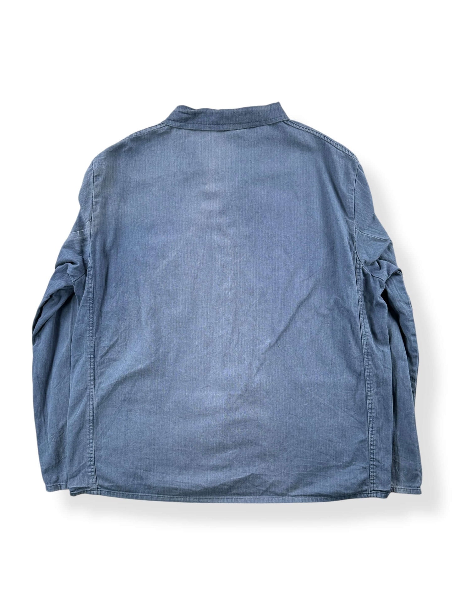 Back of Vintage HBT French Chore Coat SZ L AS IS