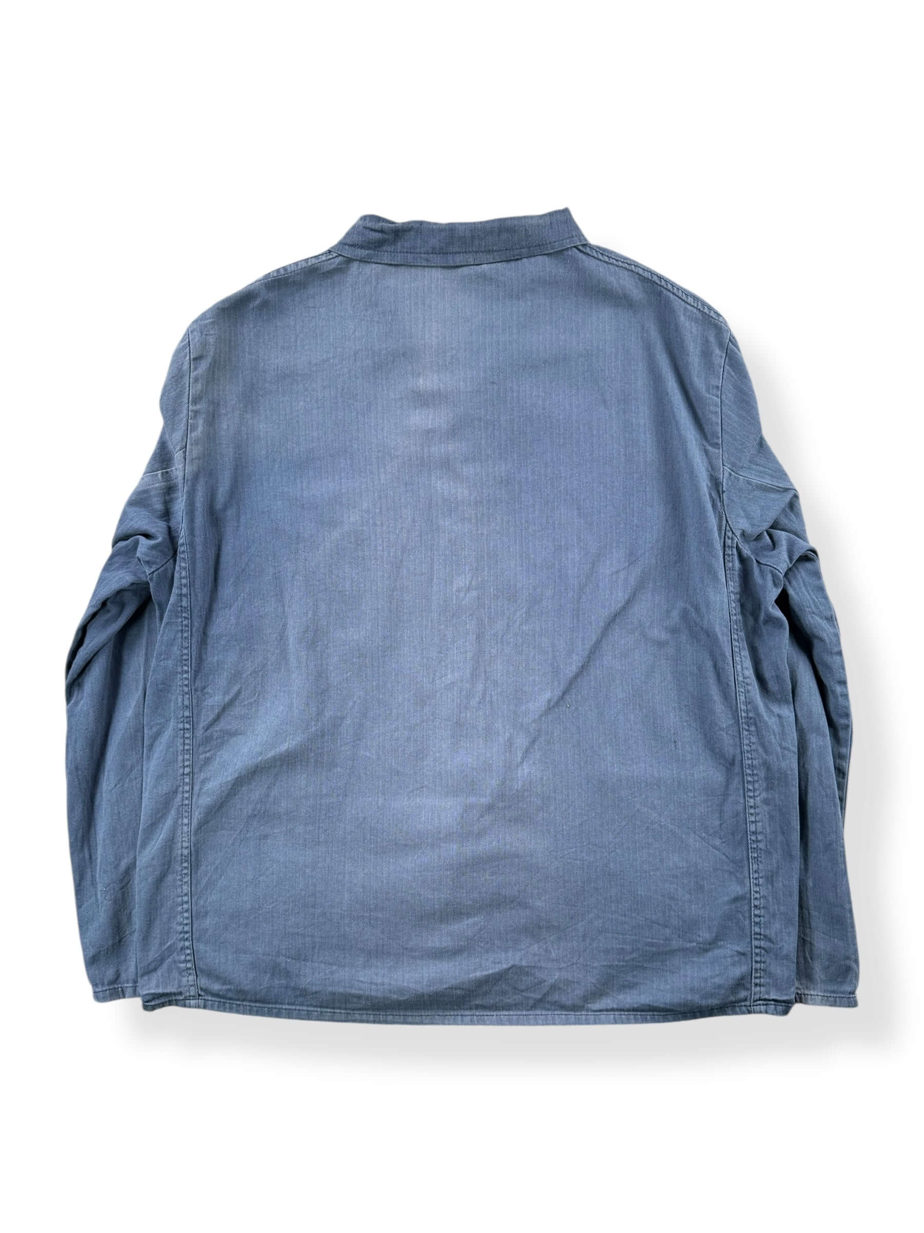 Back of Vintage HBT French Chore Coat SZ L AS IS