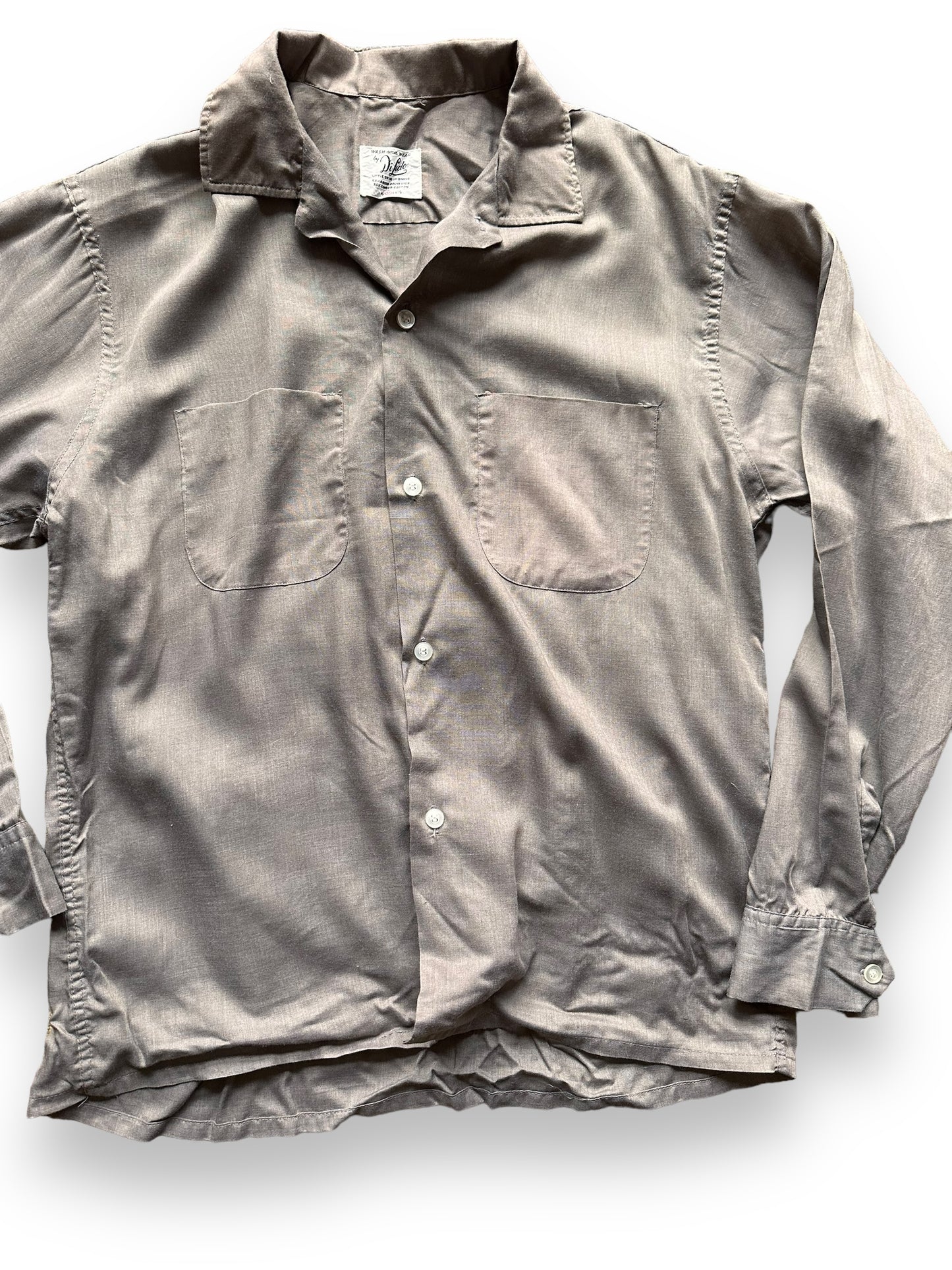 Front Detail on Vintage Di Lido Loop Collar Button Up Shirt SZ M | Vintage Rockabilly Shirt Seattle | Barn Owl Vintage Seattle