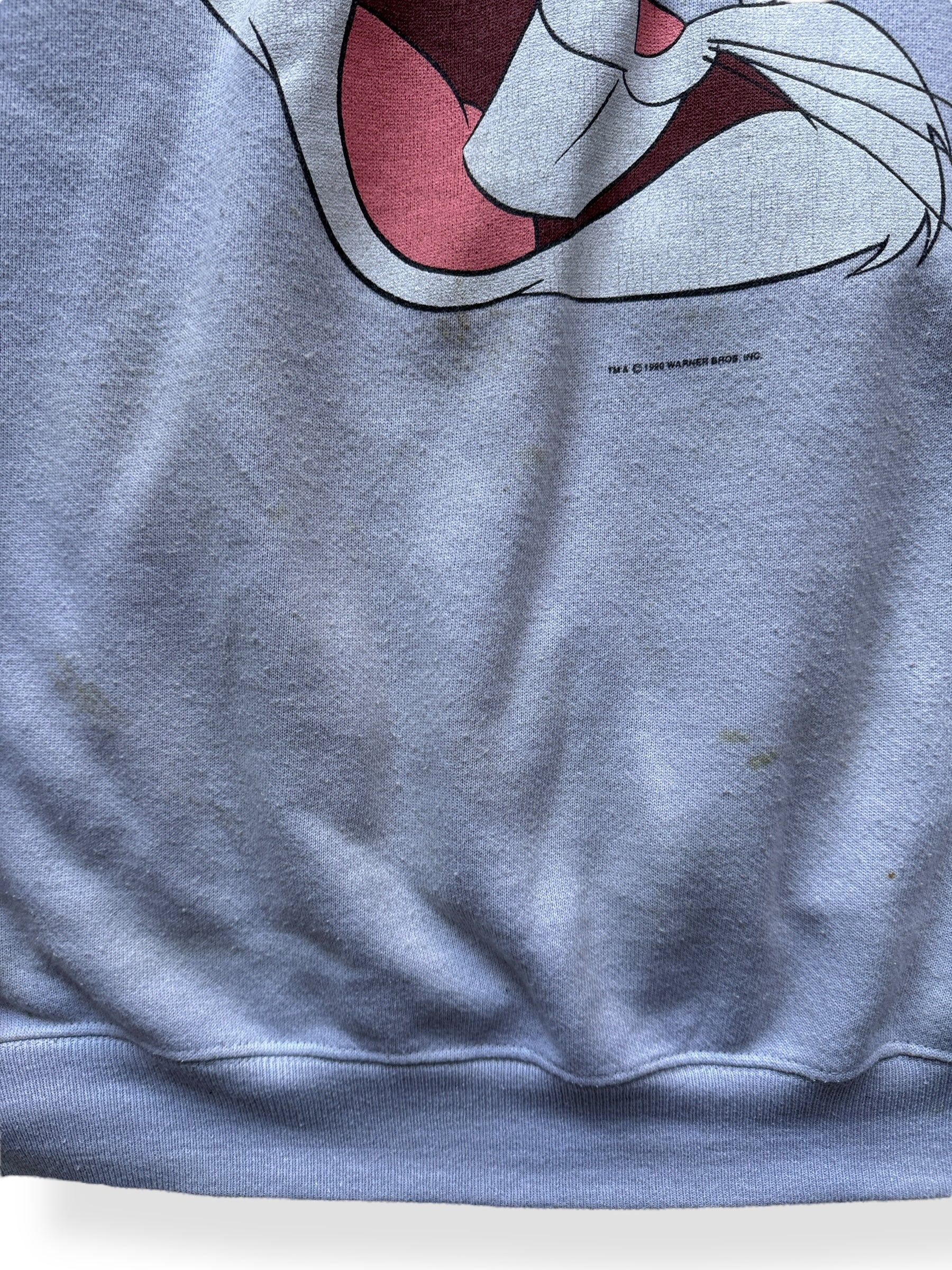 Stains on Vintage Bugs Bunny AS IS Crewneck SZ XL