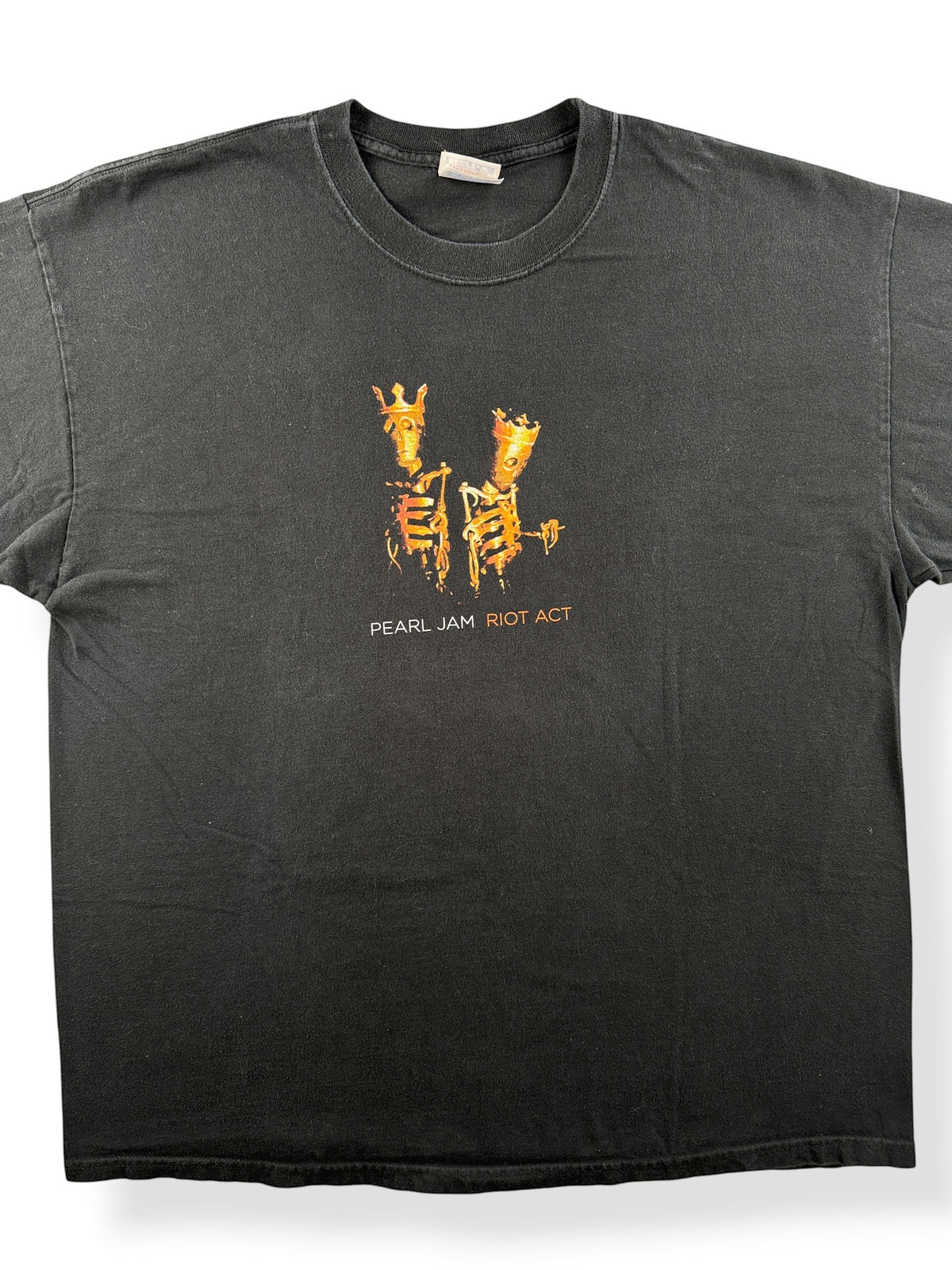 Close-up of Vintage 2003 Pearl Jam Riot Act Tee SZ XL