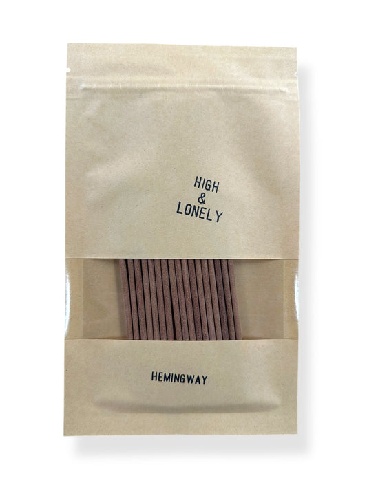 Front View of High & Lonely Hemingway Incense