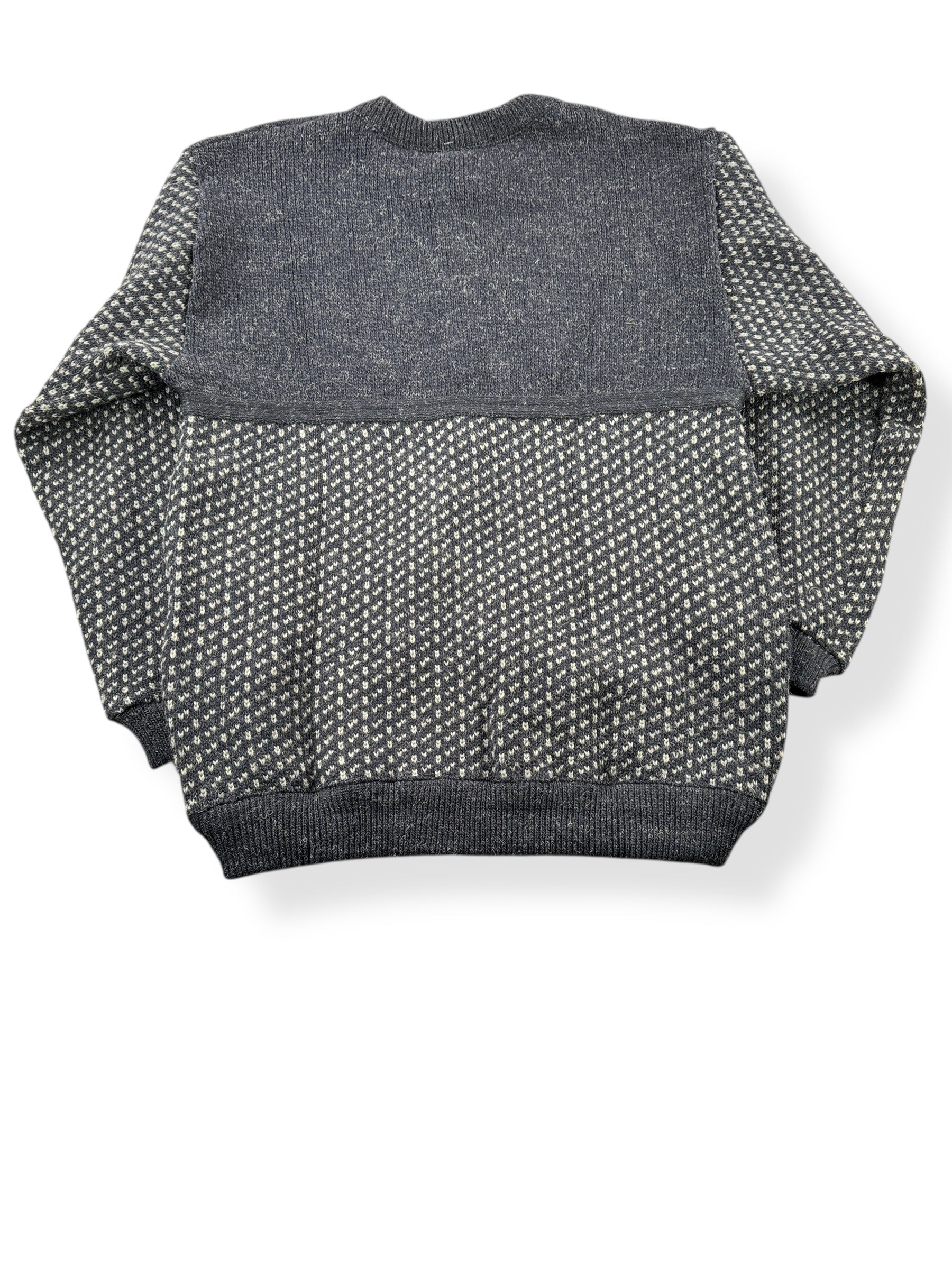 Rear View of Vintage L.L. Bean Birdseye Nordic Sweater SZ L Tall