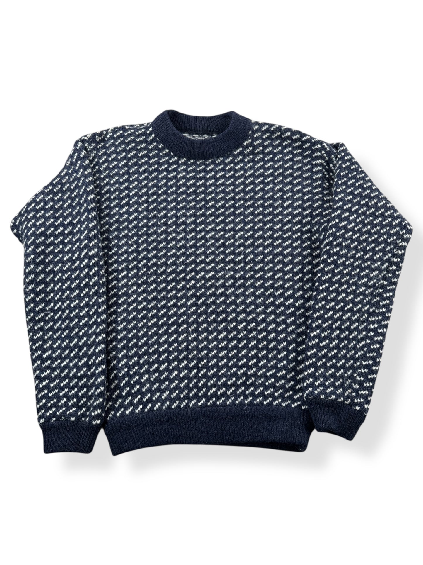 Front View of Vintage Ladies L.L. Bean Norwegian Birdseye Sweater SZ M