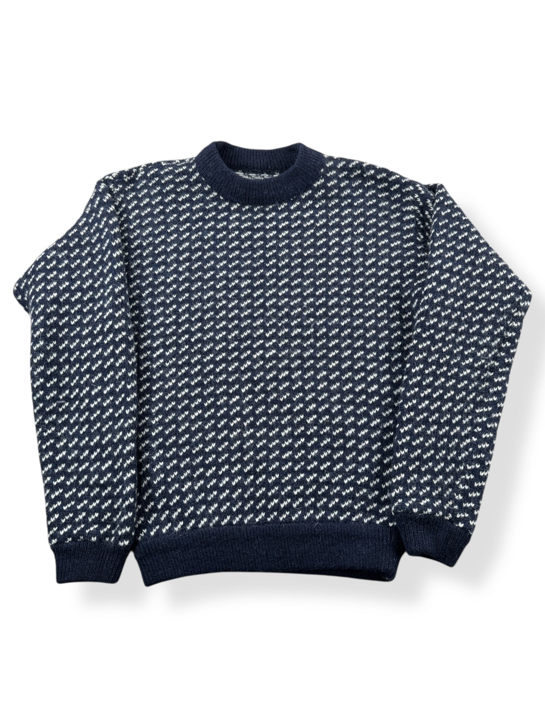 Front View of Vintage Ladies L.L. Bean Norwegian Birdseye Sweater SZ M