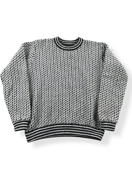 Front View of Vintage L.L. Bean Norwegian Birdseye Sweater SZ M