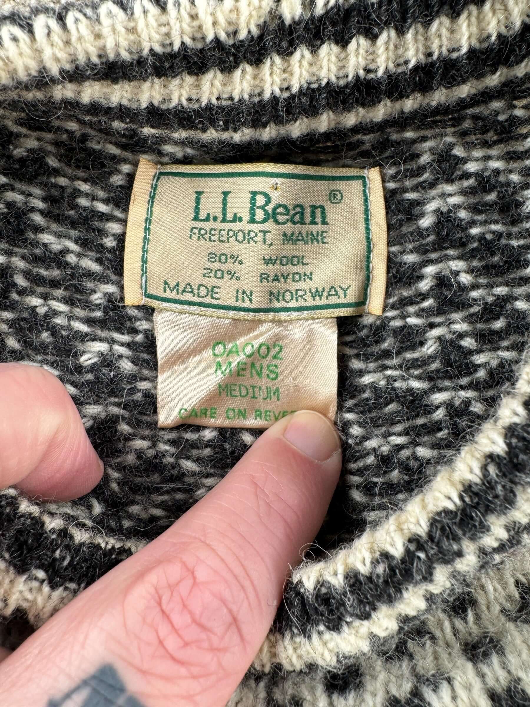 Vintage L.L. Bean Norwegian Birdseye Sweater SZ M – The Barn Owl