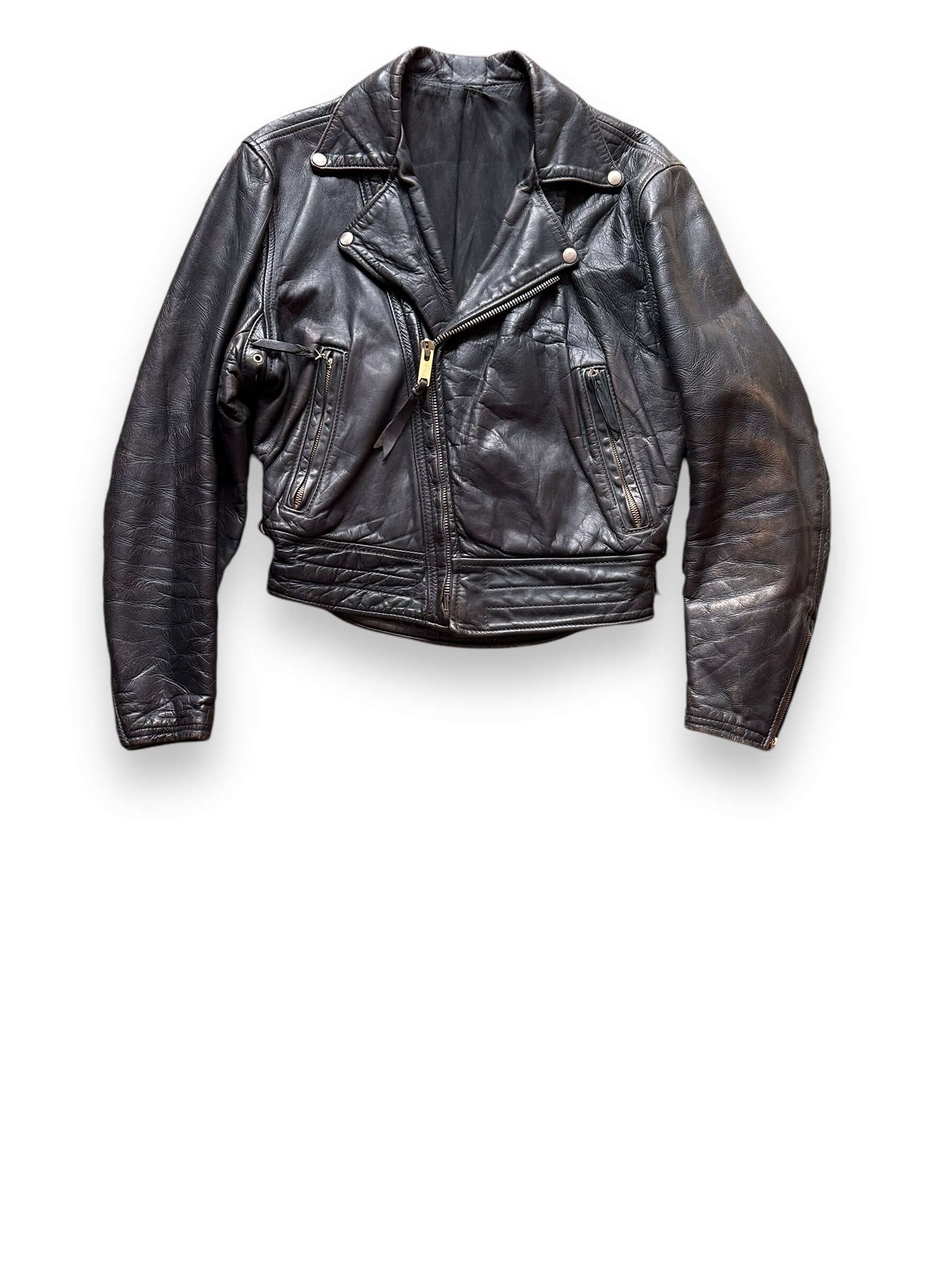 front of 40's Era Langlitz Leather Jacket |  Barn Owl Vintage Goods | Vintage Leather Jackets Seattle
