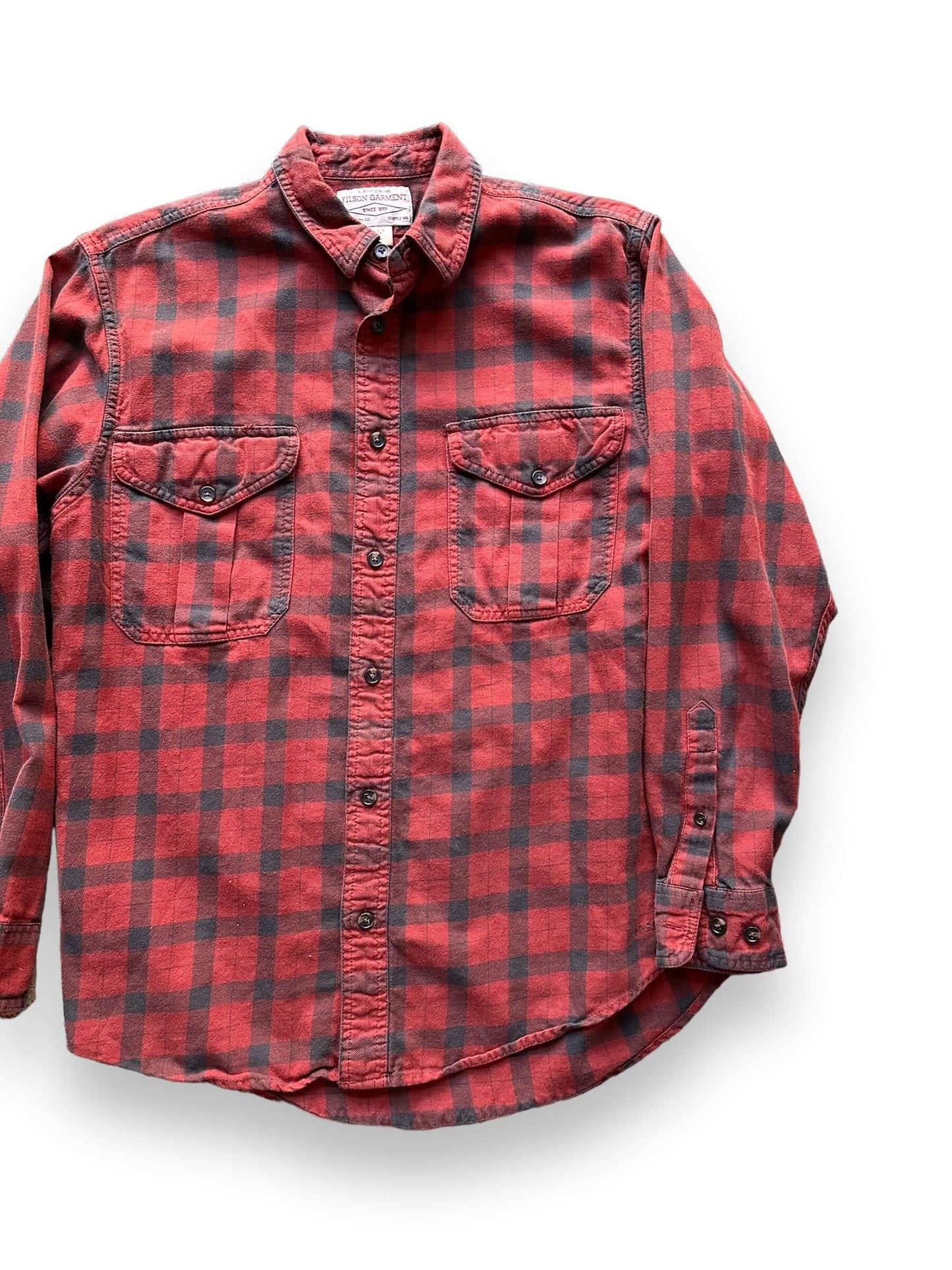 front left of Filson Button-Up Shirt |  Barn Owl Vintage Goods | Vintage Filson Workwear Seattle